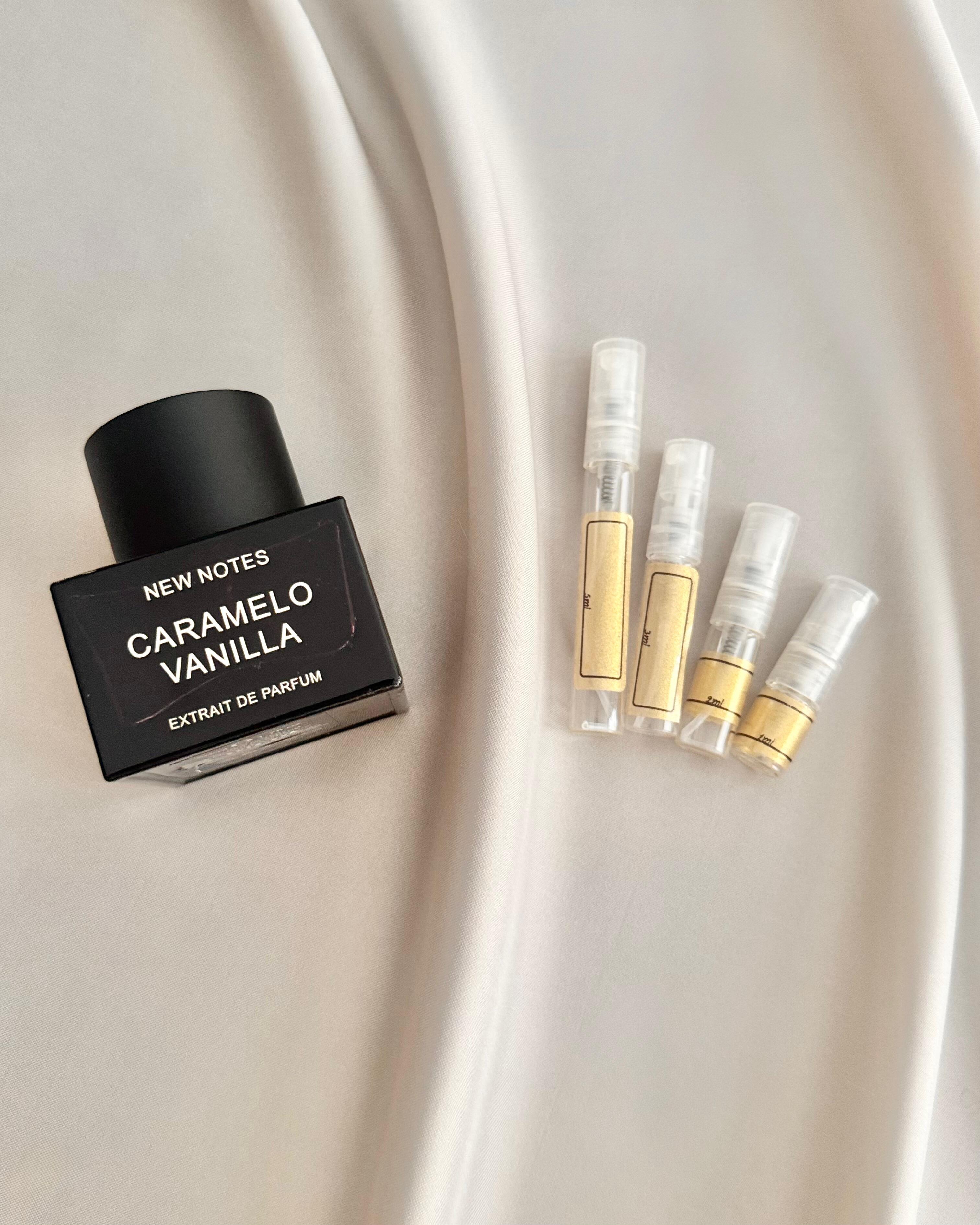 New Notes Caramelo Vanilla with sample bottles
