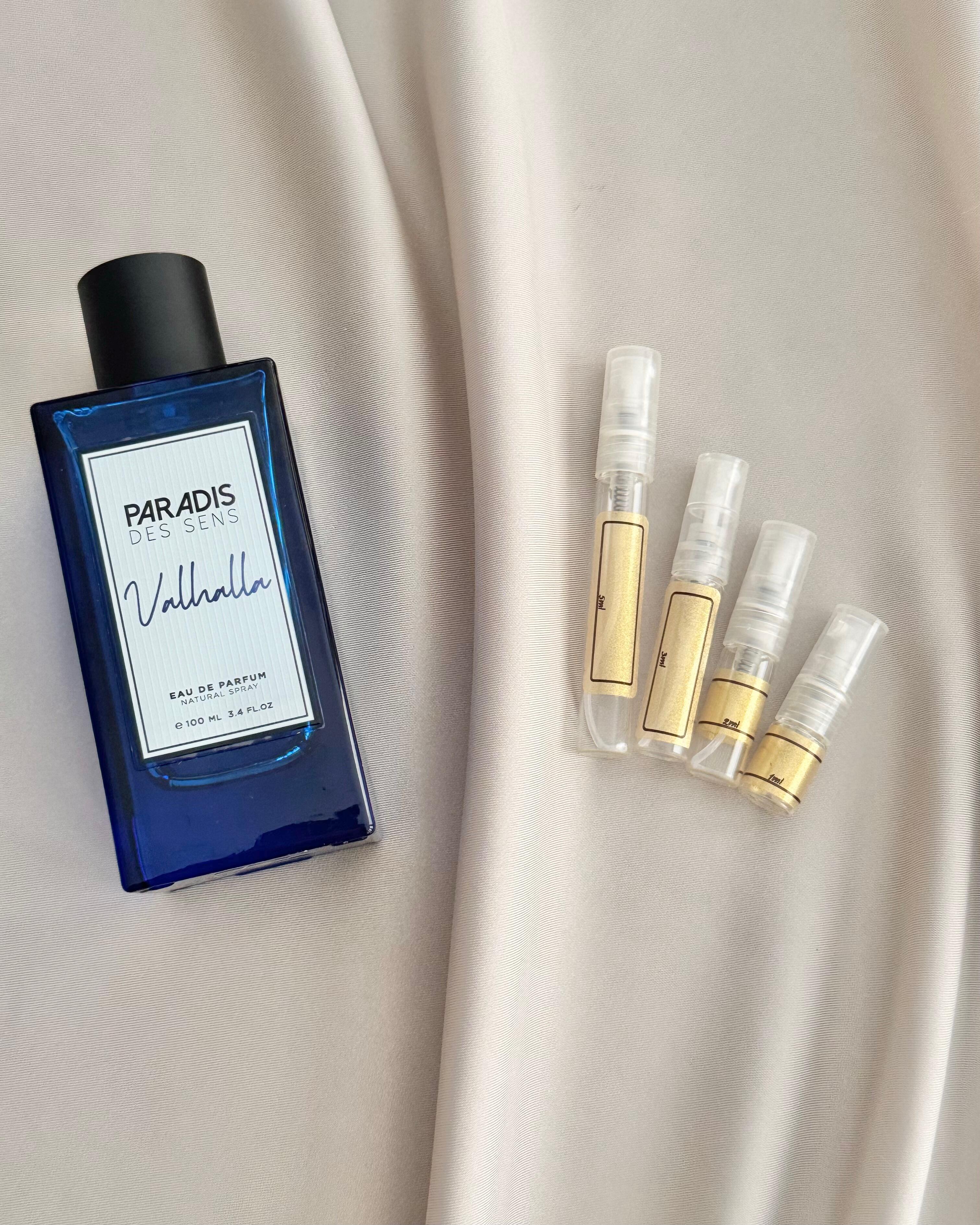 Paradis Des Sens Valhalla with samples bottles