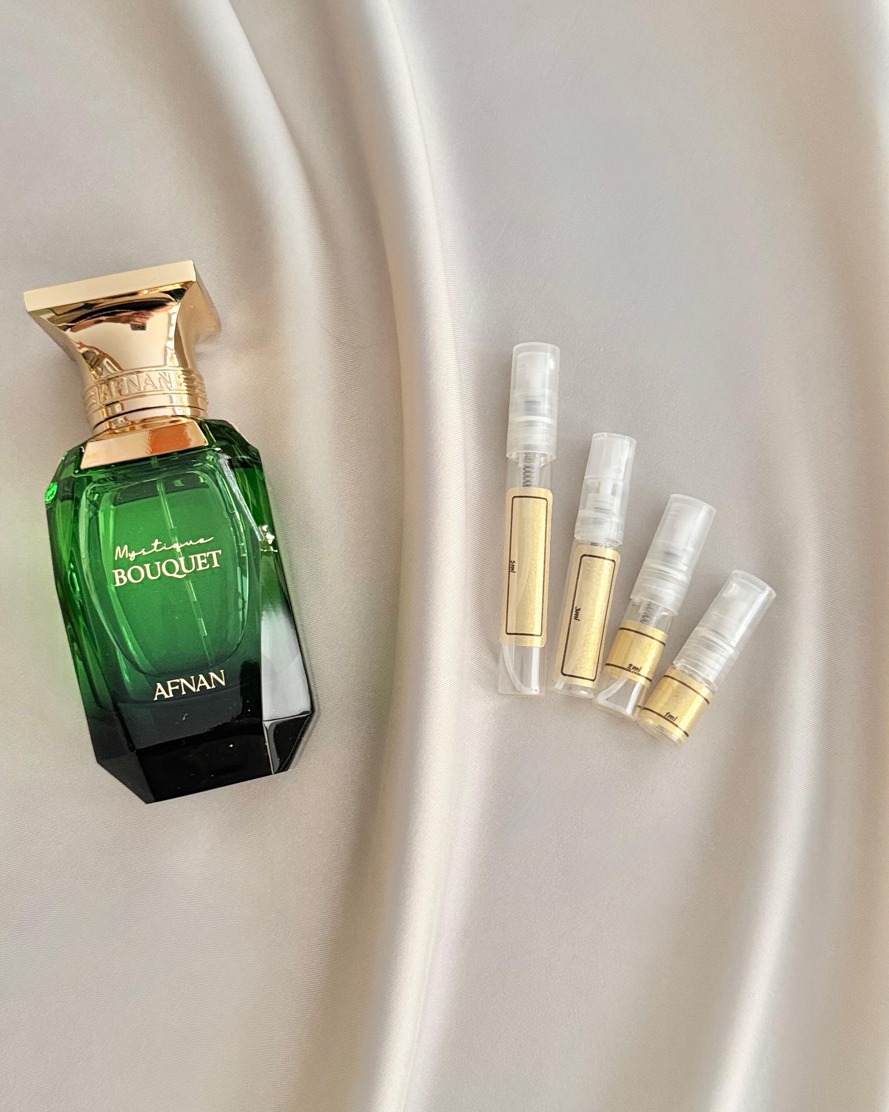 Afnan Perfumes Mystique Bouquet with sample bottles