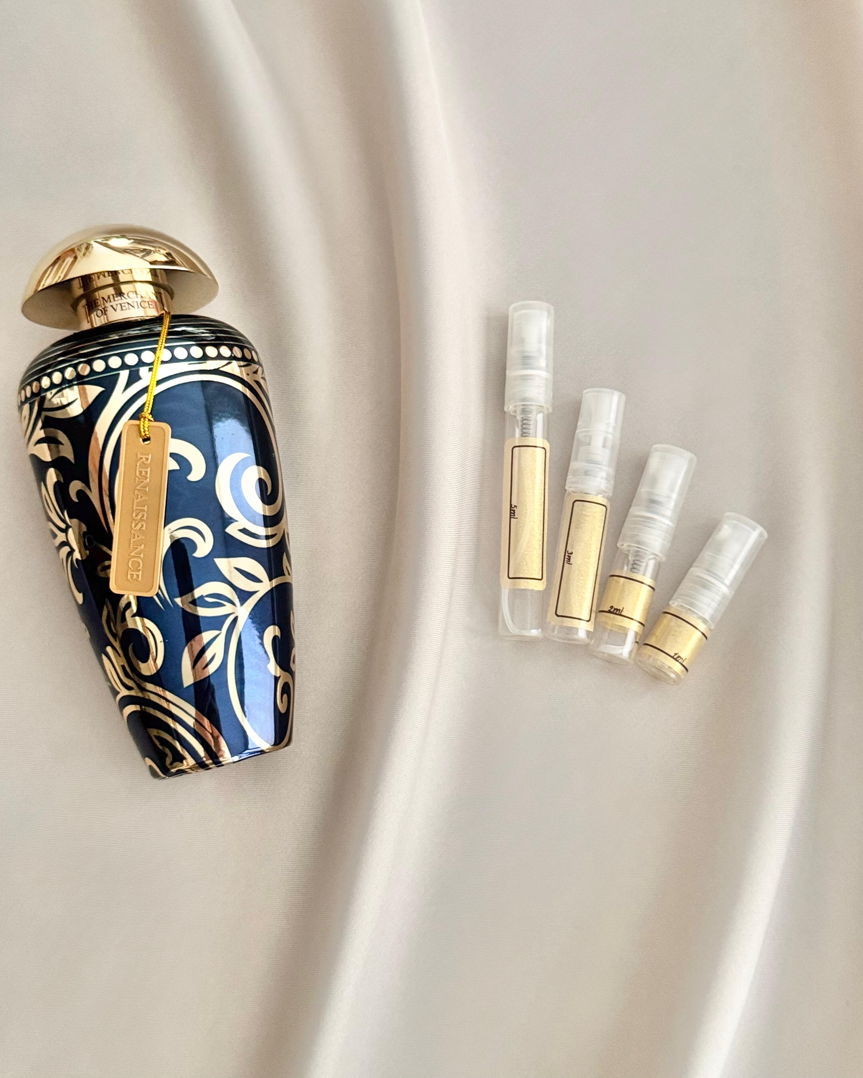 The Merchant of Venice Renaissance with sample bottles