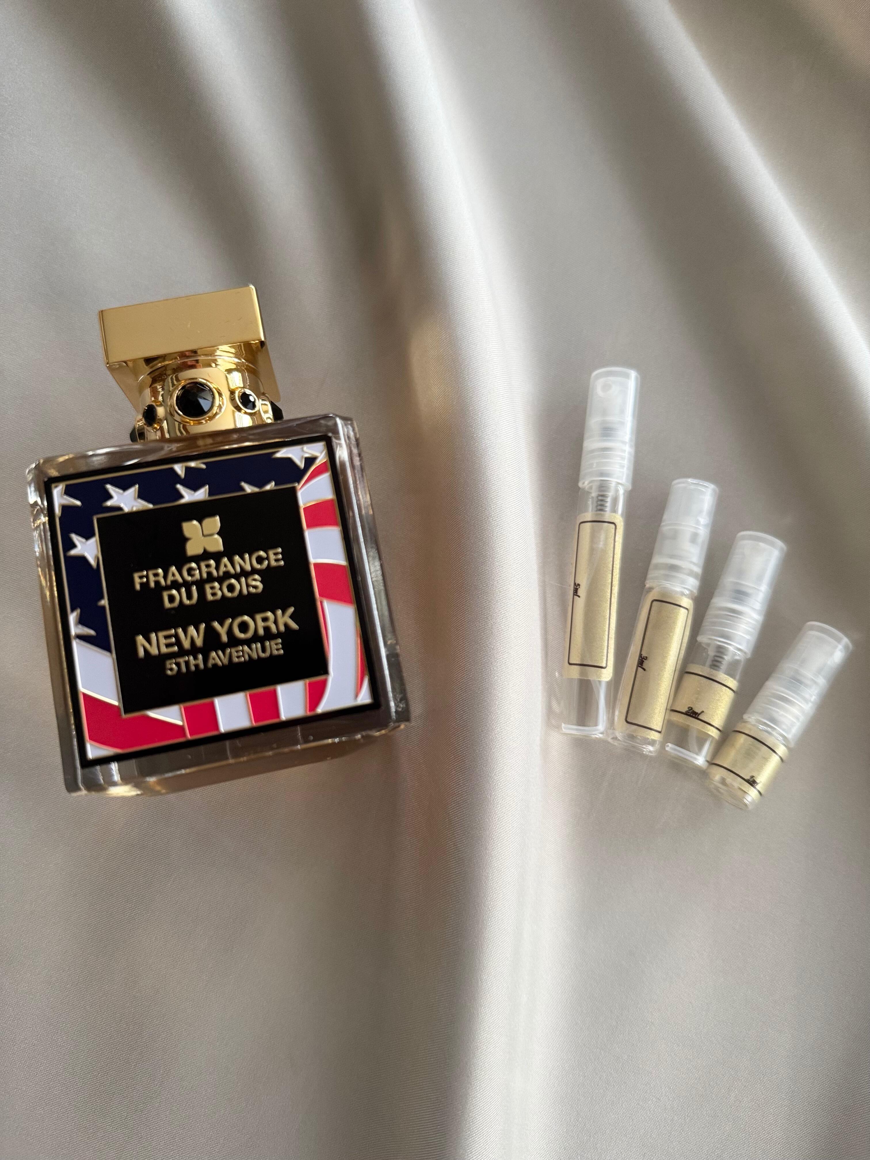 Fragrance Du Bois New York 5th Avenue perfume with sample bottles