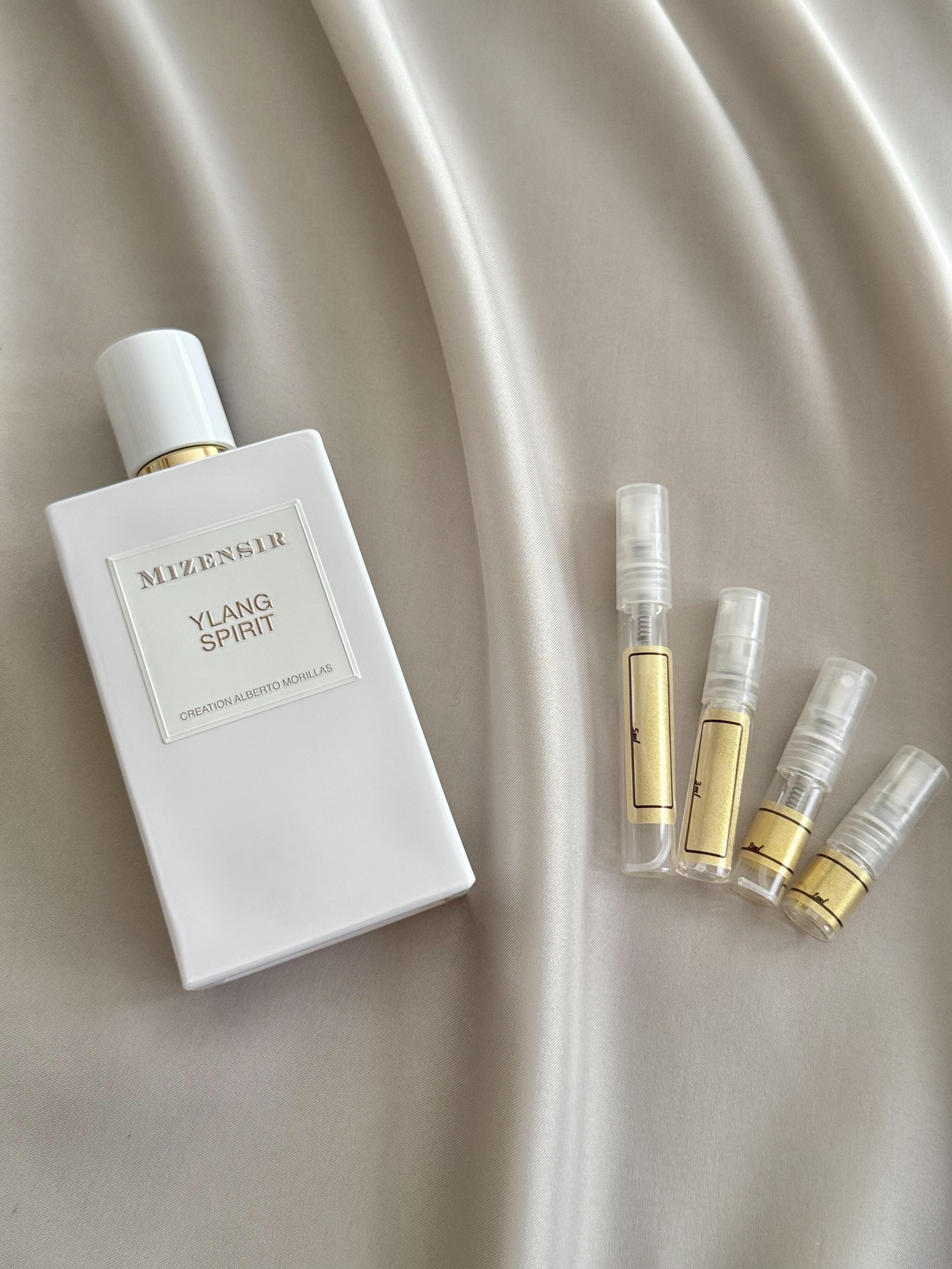 Mizensir Ylang Spirit with sample bottles