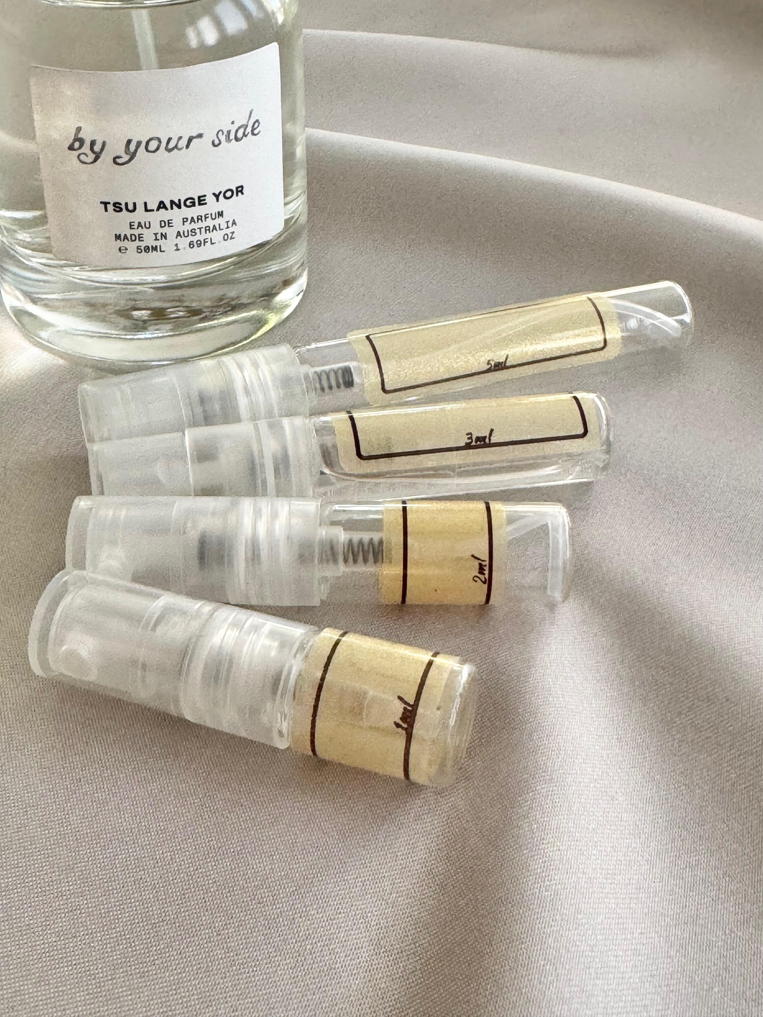 Tsu Lange Yor By Your Side and sample bottles