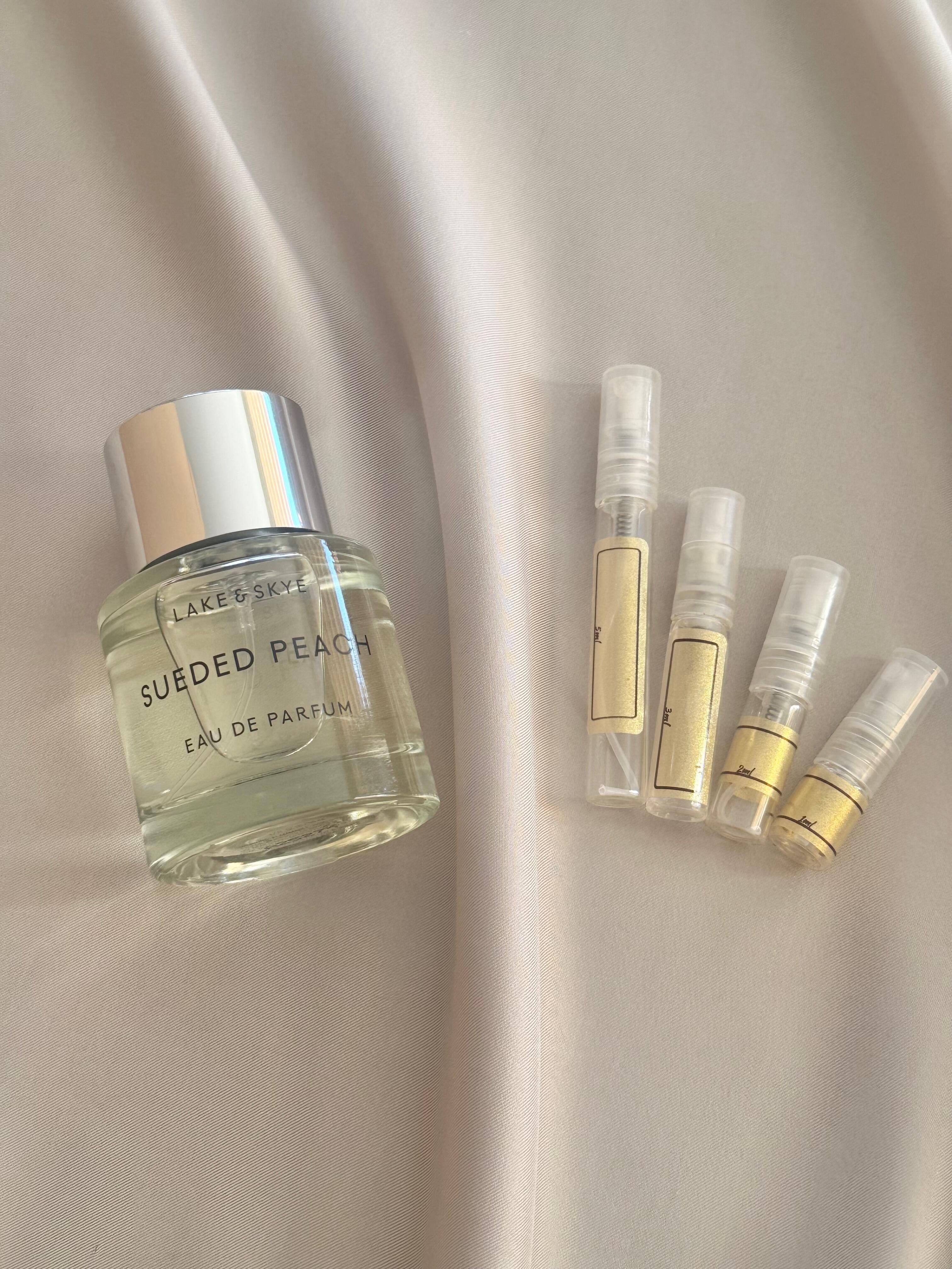 Lake & Skye Sueded Peach with sample bottles