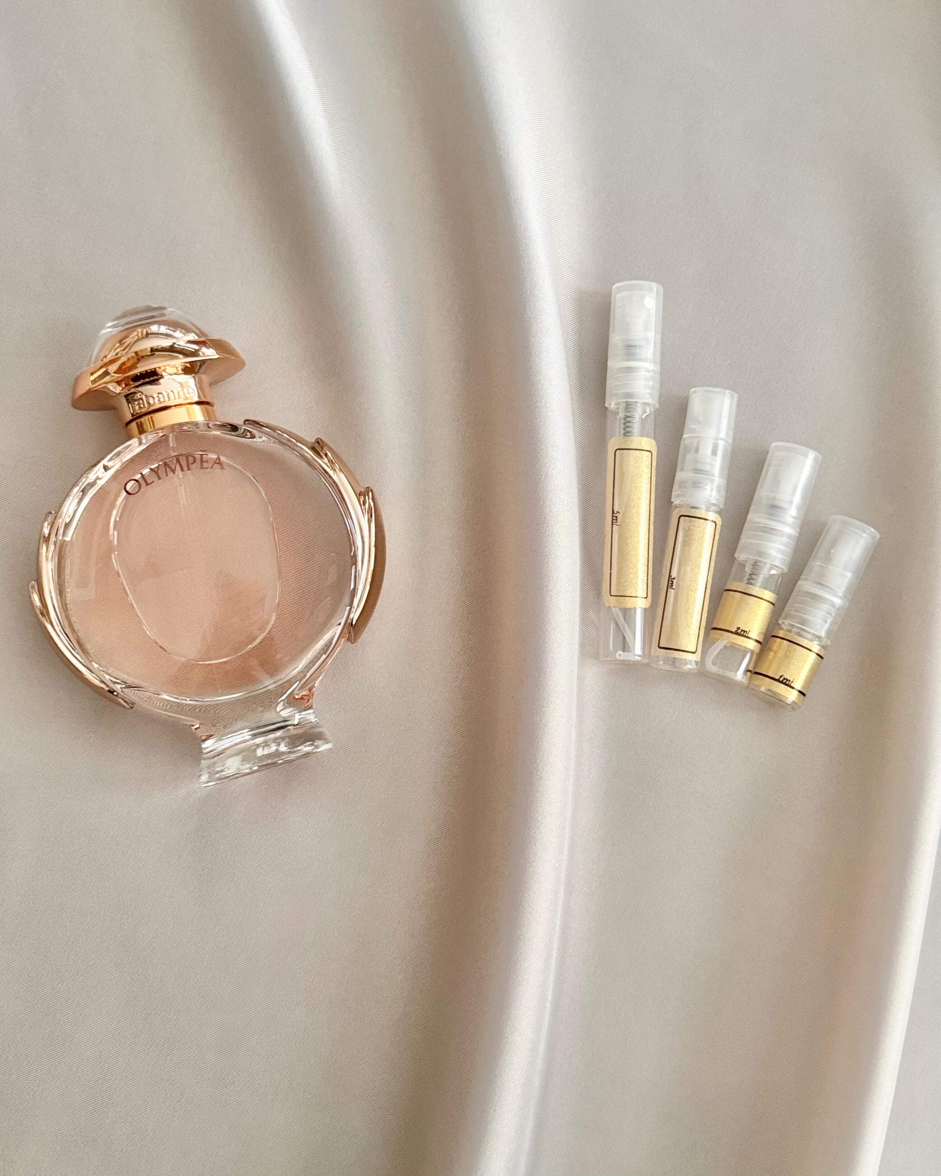 Rabanne Olympea EDP with sample bottles