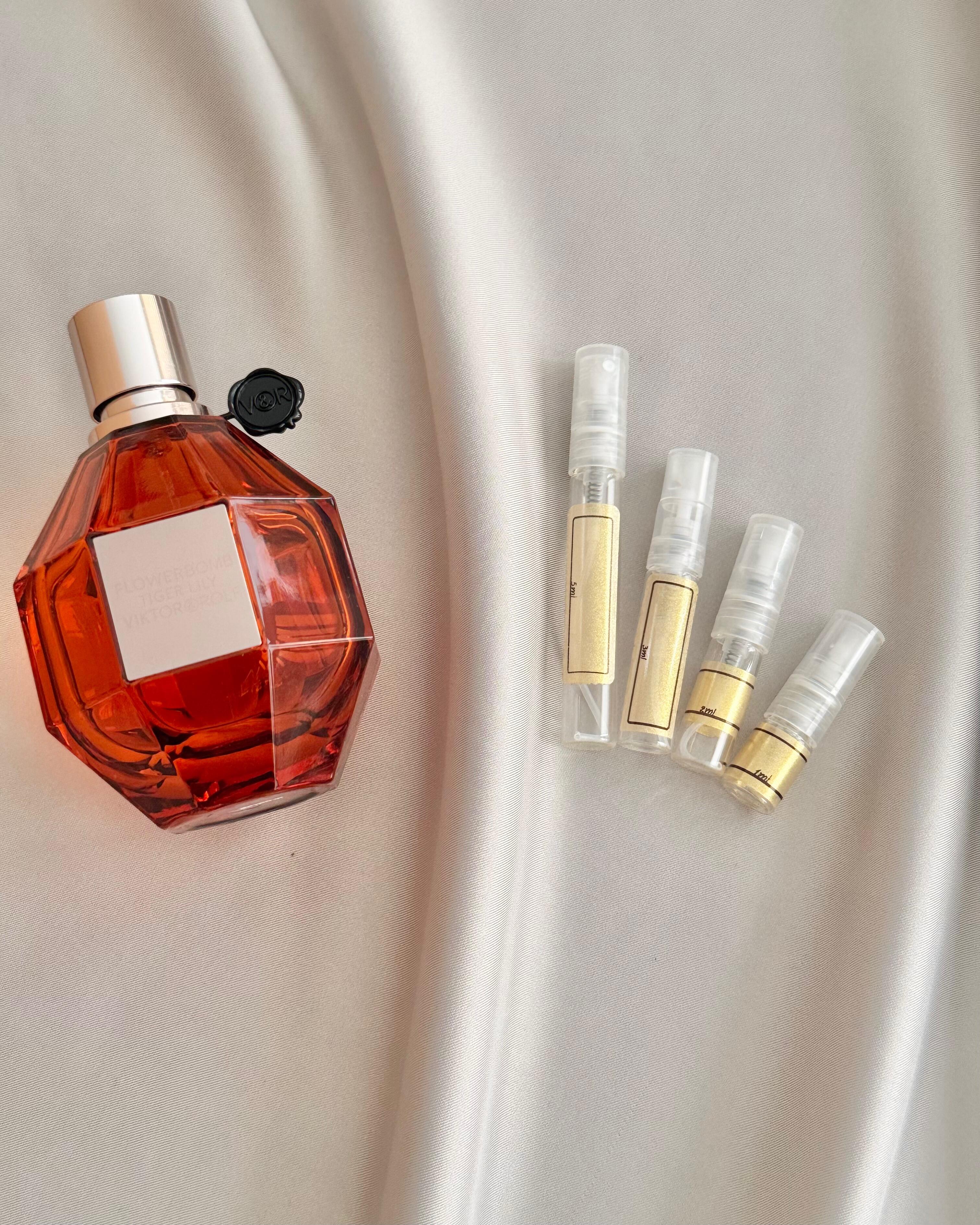 Victor & Rolf Flowerbomb Tiger Lily and sample bottles