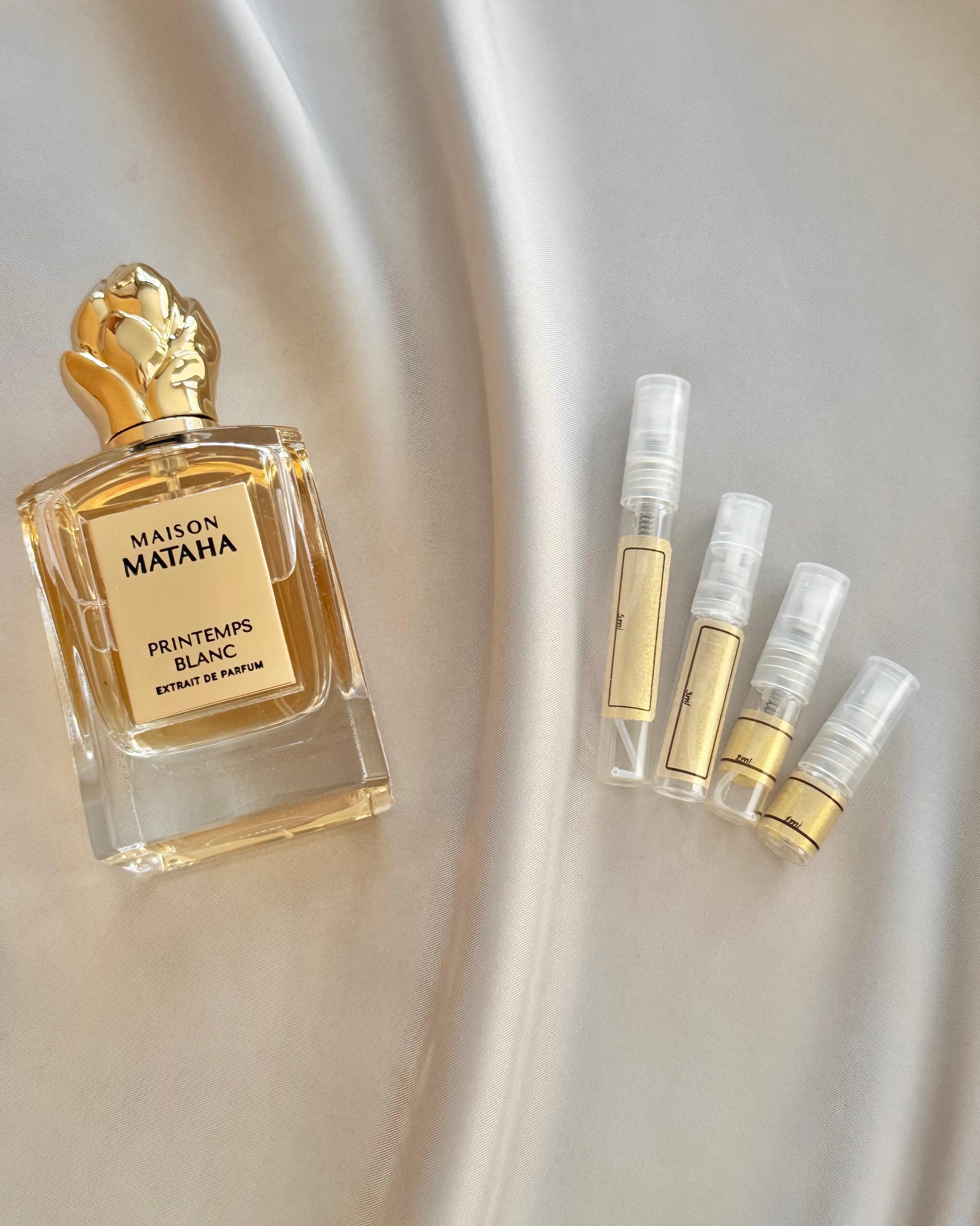 Maison Mataha Printemps Blanc with sample bottles