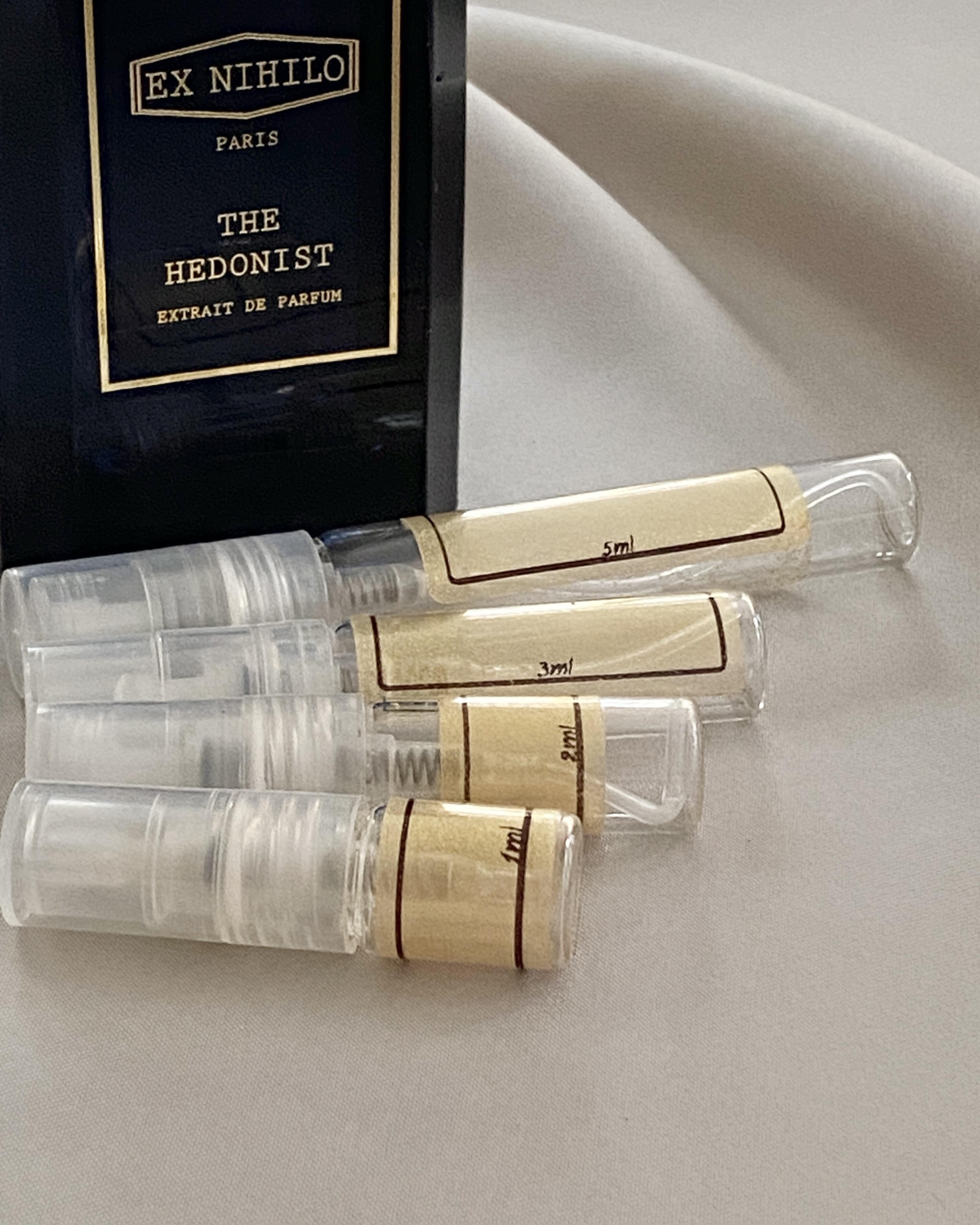 Ex Nihilo The Hedonist Extrait with sample bottles