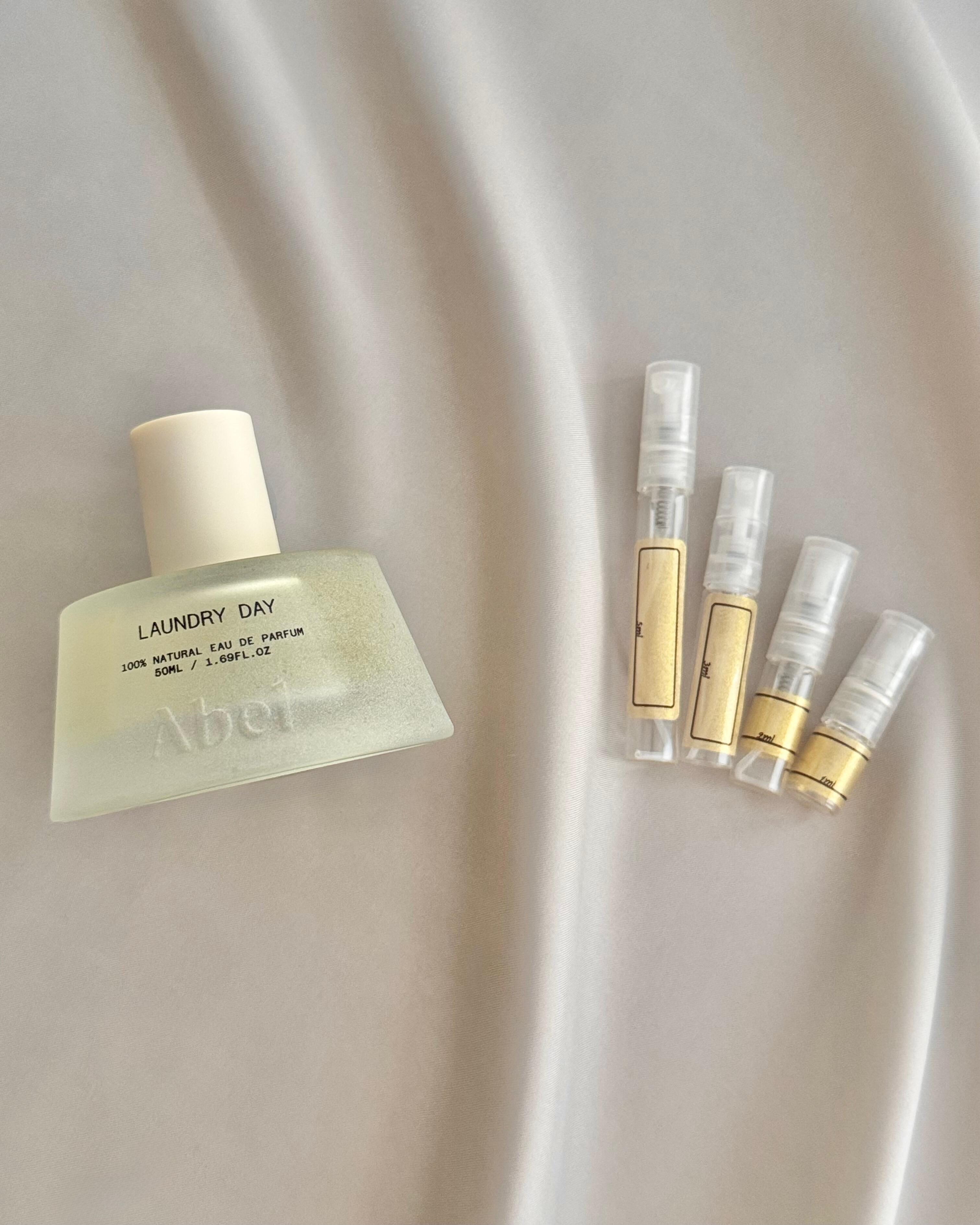 Abel Laundry Day with sample bottles