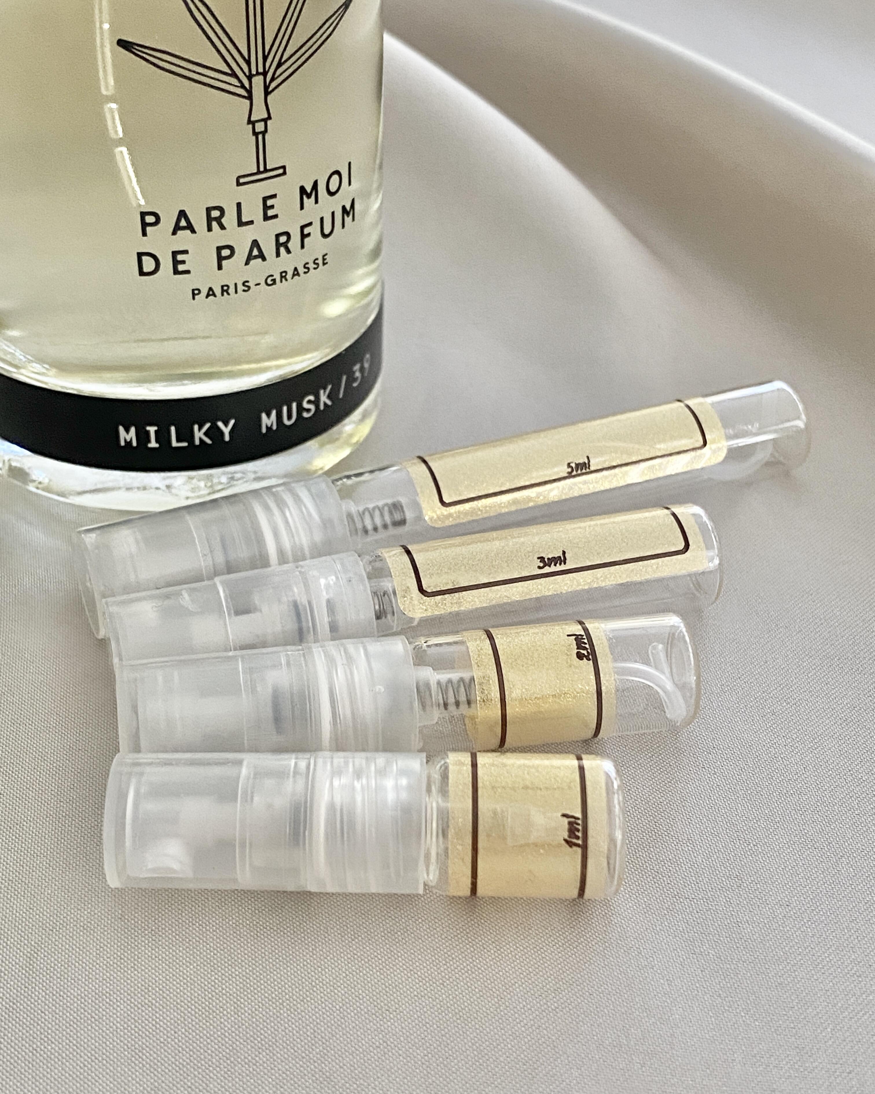 Parle moi de parfum Milky Musk / 39 and sample bottles