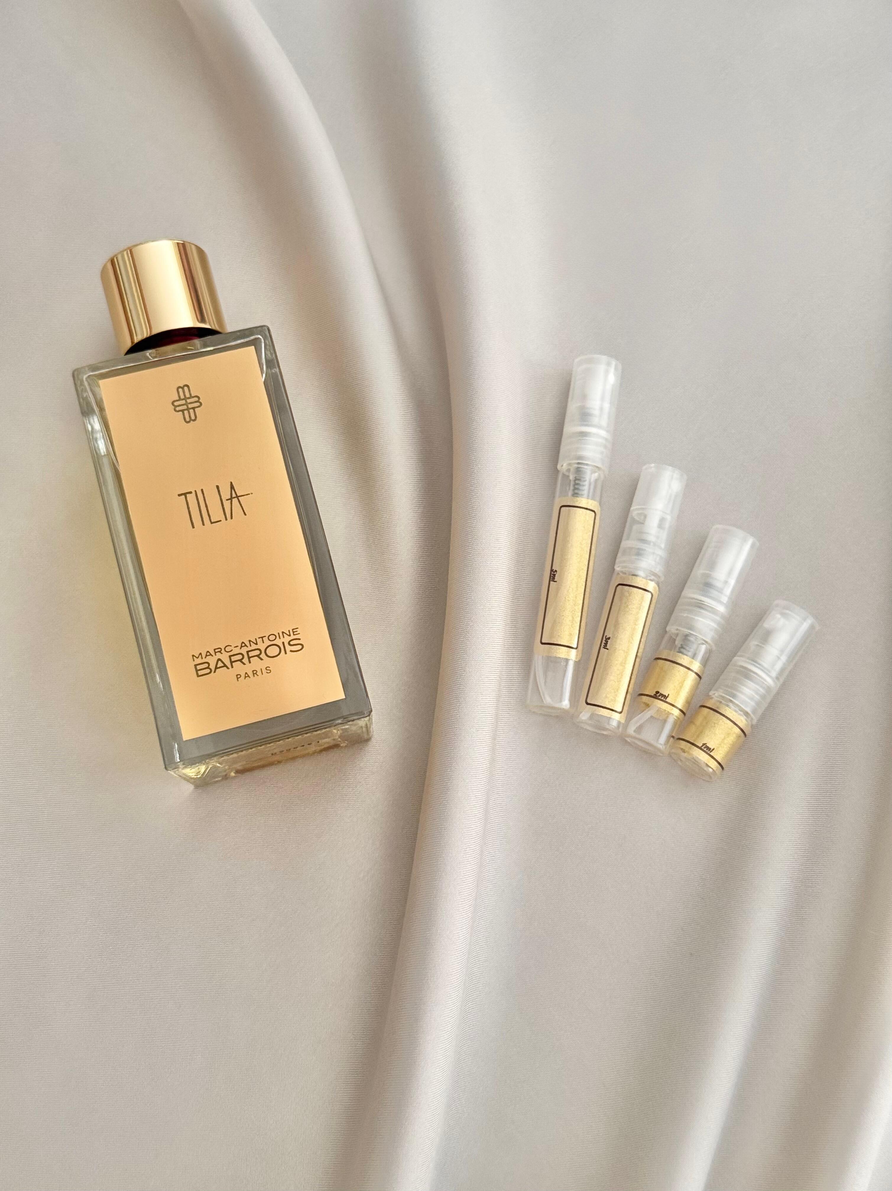 Marc Antoine Barrois Tilia and samples bottles