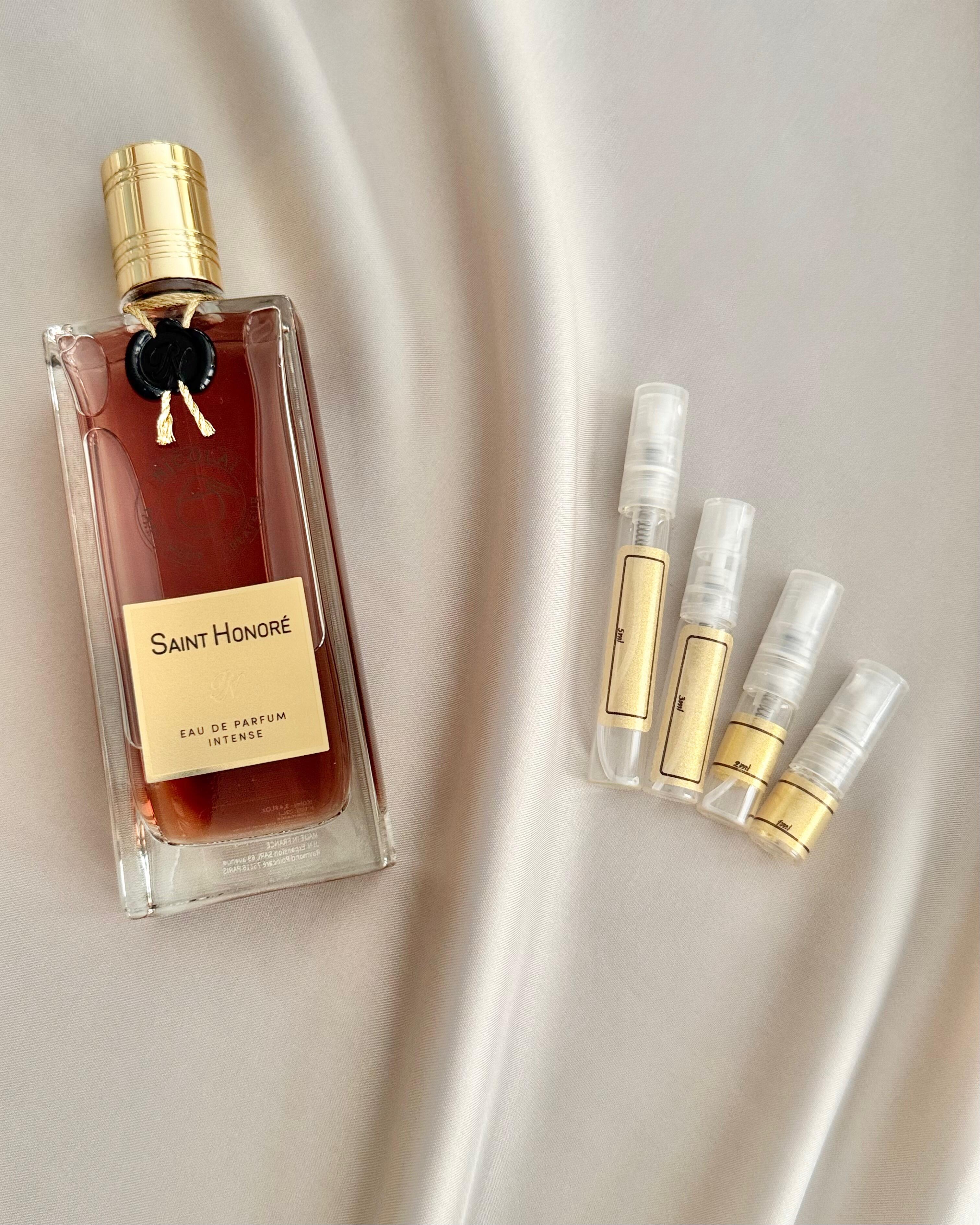 Nicolai Parfumeur Créateur Saint Honore with sample bottles