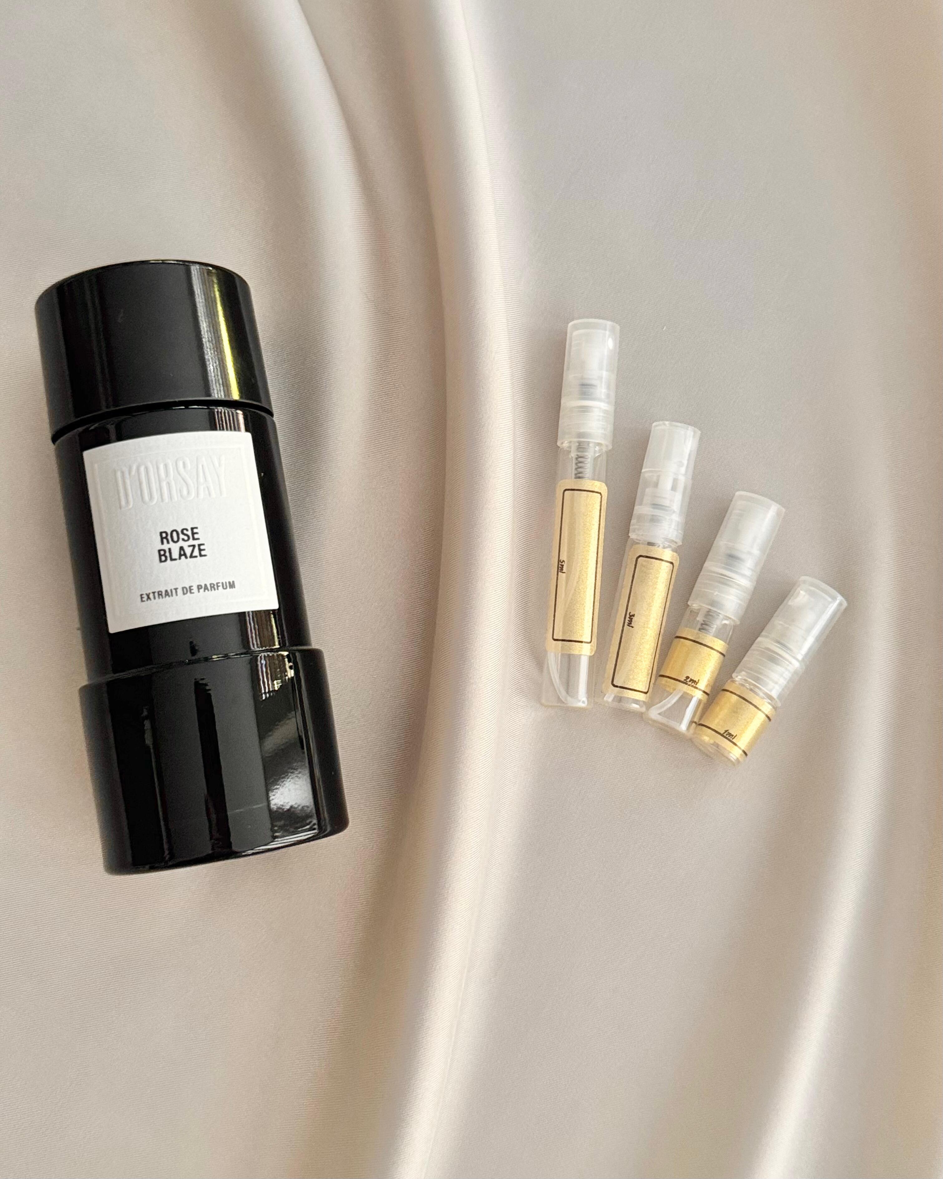 D'ORSAY Rose Blaze with sample bottles