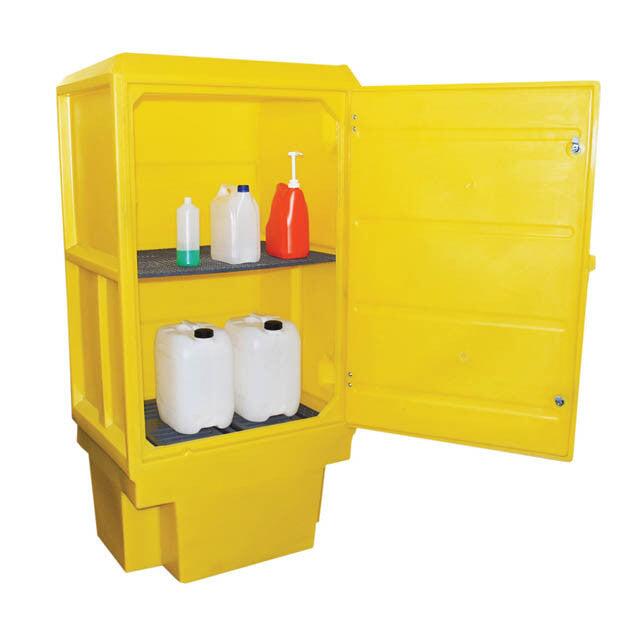 Romold PSC4 COSHH Storage Cabinet 225L Bund with Internal Shelf
