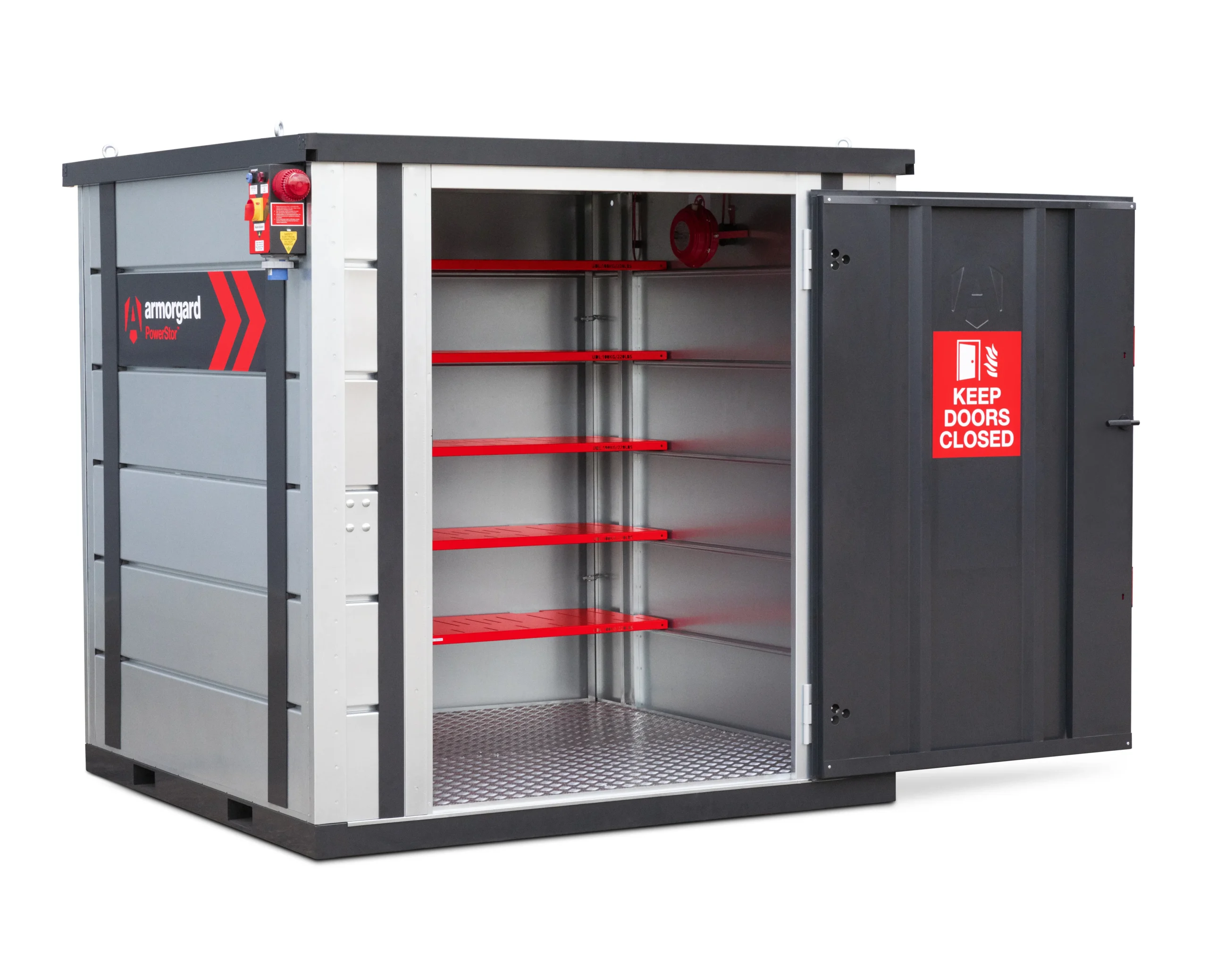 walk-in Lithium battery charging storage container