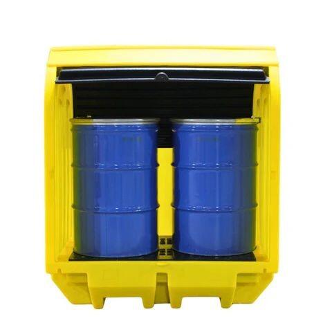 2 drum bund pallet front view
