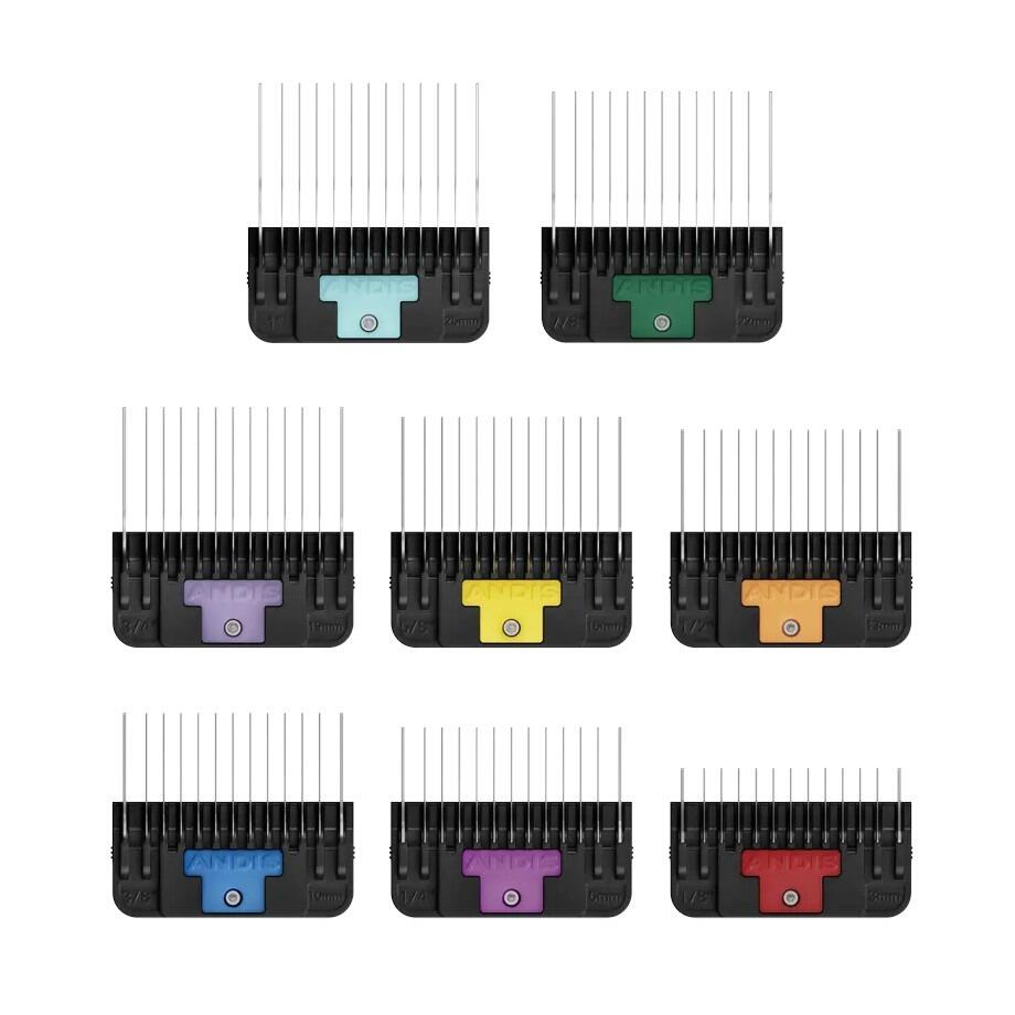 Professional Andis 8-Piece Wide Blade Attachment Comb Set