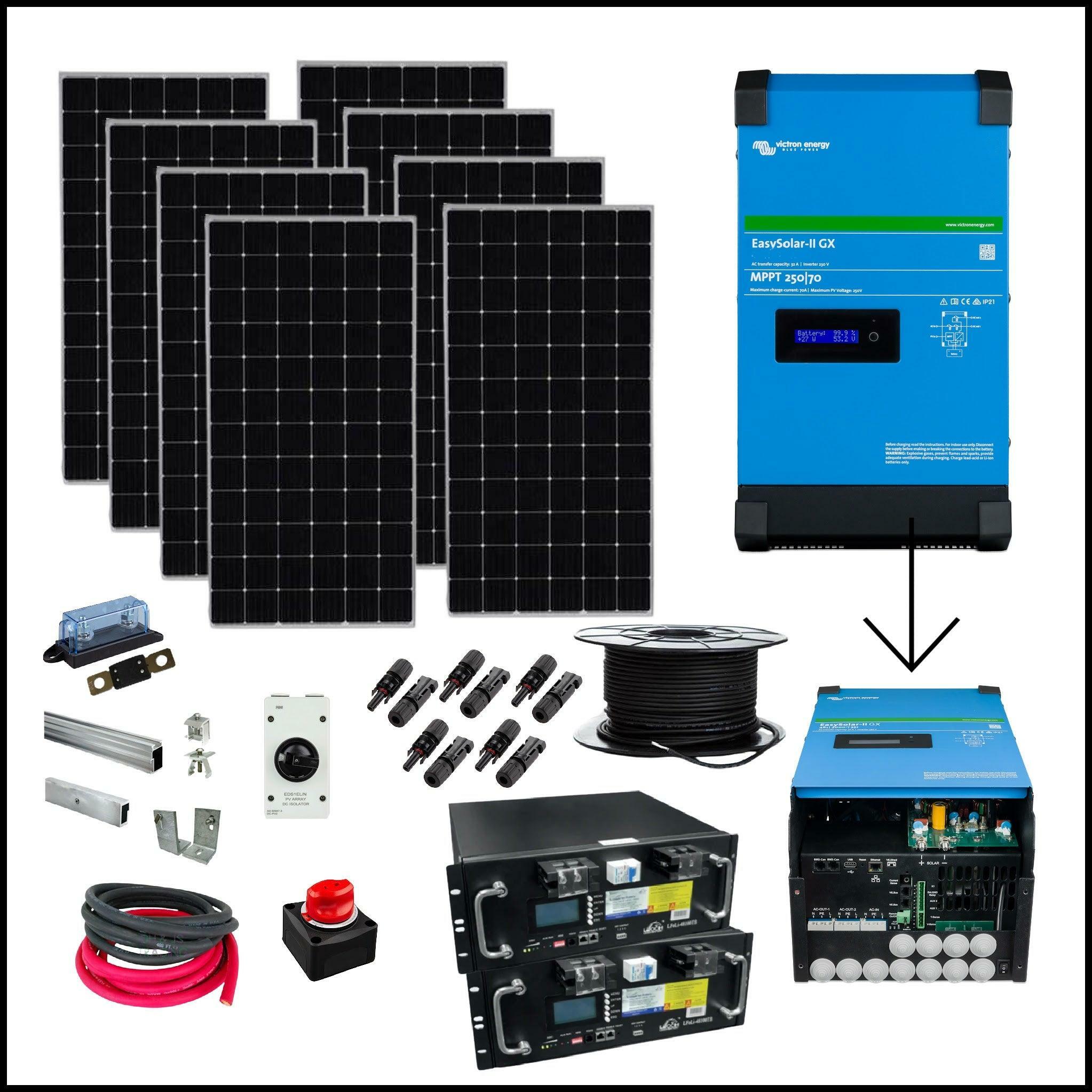 Victron EasySolar GX Cabin Kit Including 4kW Solar 4 8 Or 9 6kWh