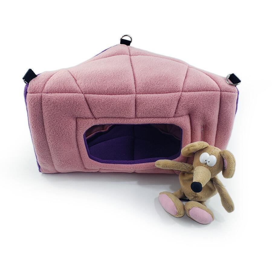 Fuzzbutt Cheezwedge floor-standing or hanging corner house for your rat, chinchilla, guinea pig