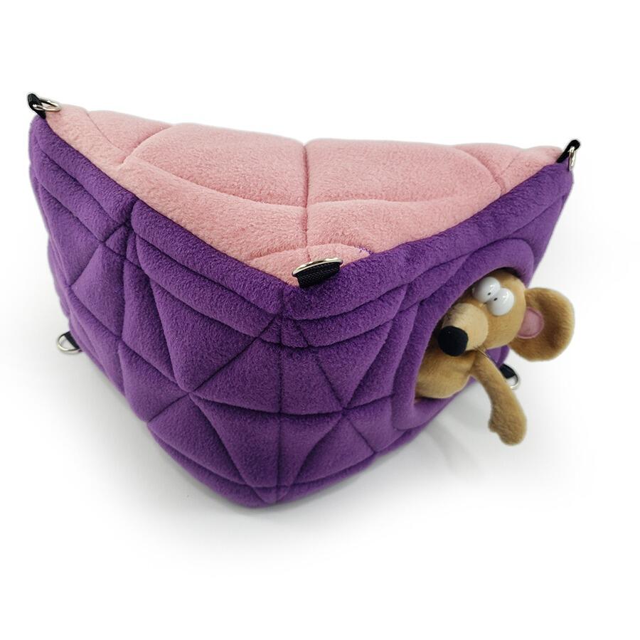 Fuzzbutt Cheezwedge floor-standing or hanging corner house for your rat, chinchilla, guinea pig