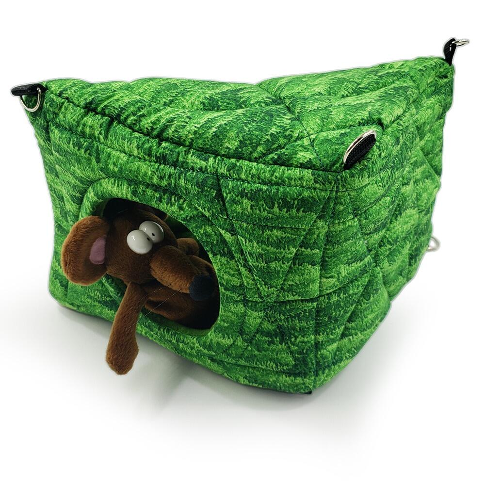 Fuzzbutt Cheezwedge floor-standing or hanging corner house for your rat, chinchilla, guinea pig