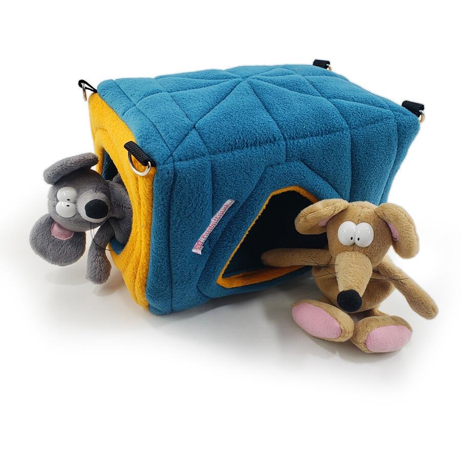 Fuzzbutt snooze cube, hanging cube for rats, cube for chinchilla, rat bed, chinchilla bet, rat cube, chinchilla cube, fuzzbutt cube,. fuzzbutts cube