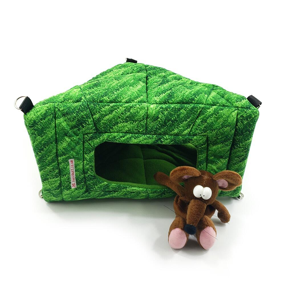 Fuzzbutt Cheezwedge floor-standing or hanging corner house for your rat, chinchilla, guinea pig