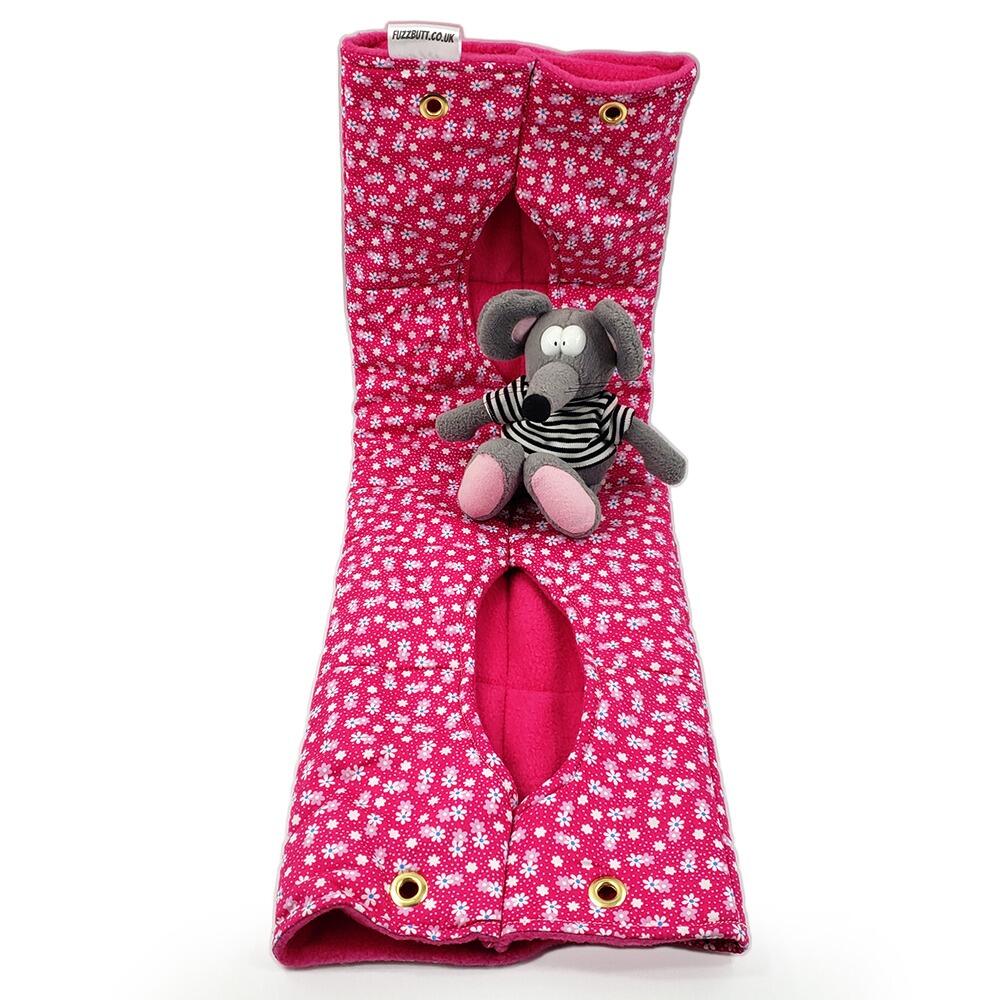 Large fleece hanging tube for rats, chinchillas, degu, small furries, Fuzzbutt XL Choob handmade in the UK