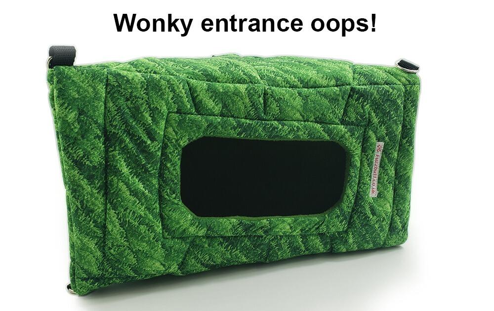 Fuzzbutt Cheezwedge floor-standing or hanging corner house for your rat, chinchilla, guinea pig