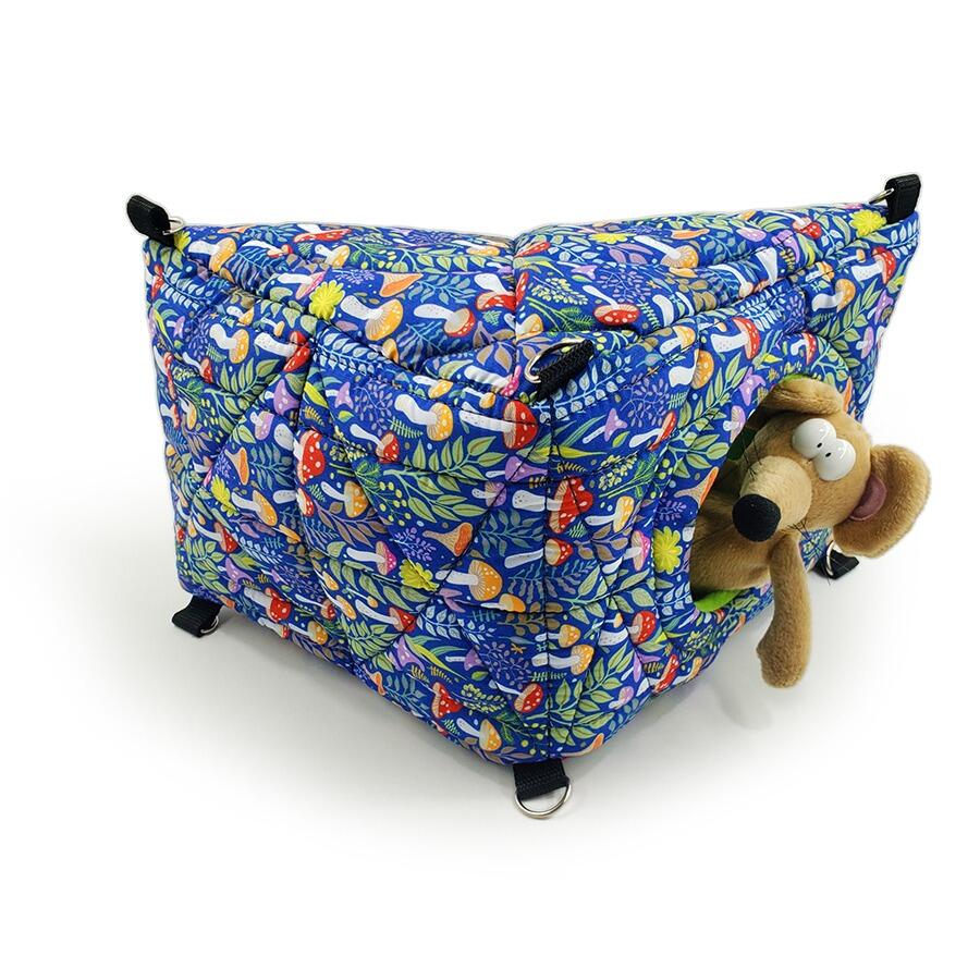 Fuzzbutt Cheezwedge floor-standing or hanging corner house for your rat, chinchilla, guinea pig