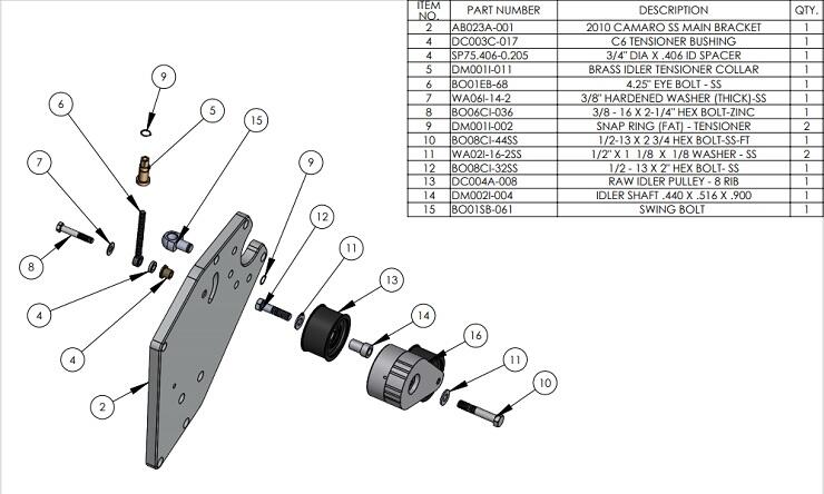 ATI DM002I-004 Idler Shaft .440 X .516 X .900