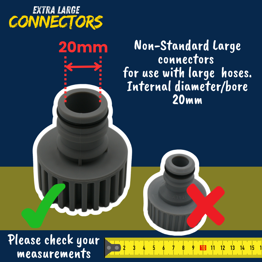 Comparison of small and large Connectors