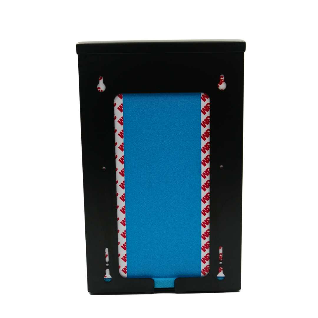 RoBox Insulated Tap Box rear view showing thick blue XPS foam insulation and mounting points