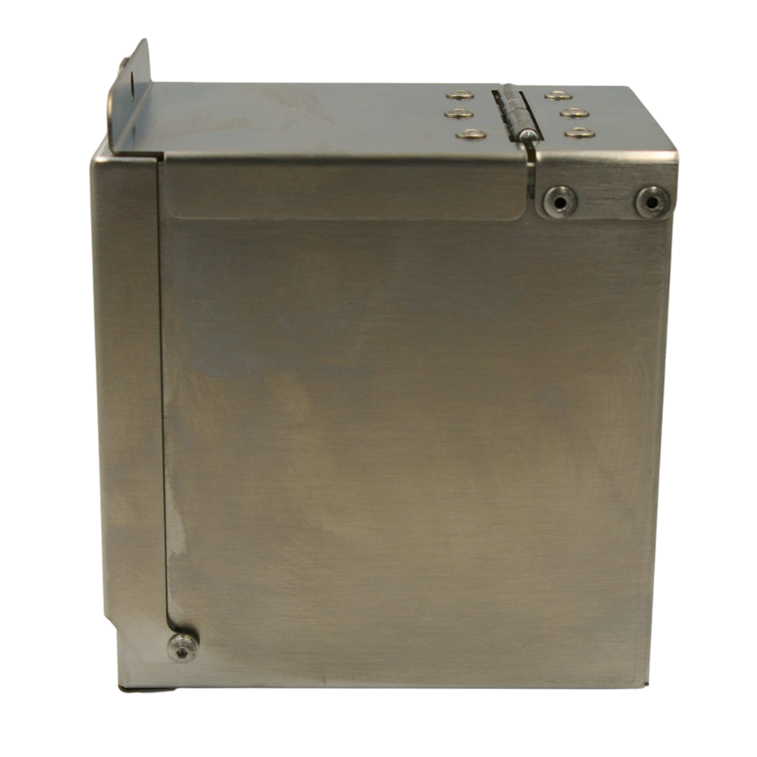 Side view of RBTJ-110NXS Tap Jaw High Security 316L stainless steel robust tap protector with new design improvements