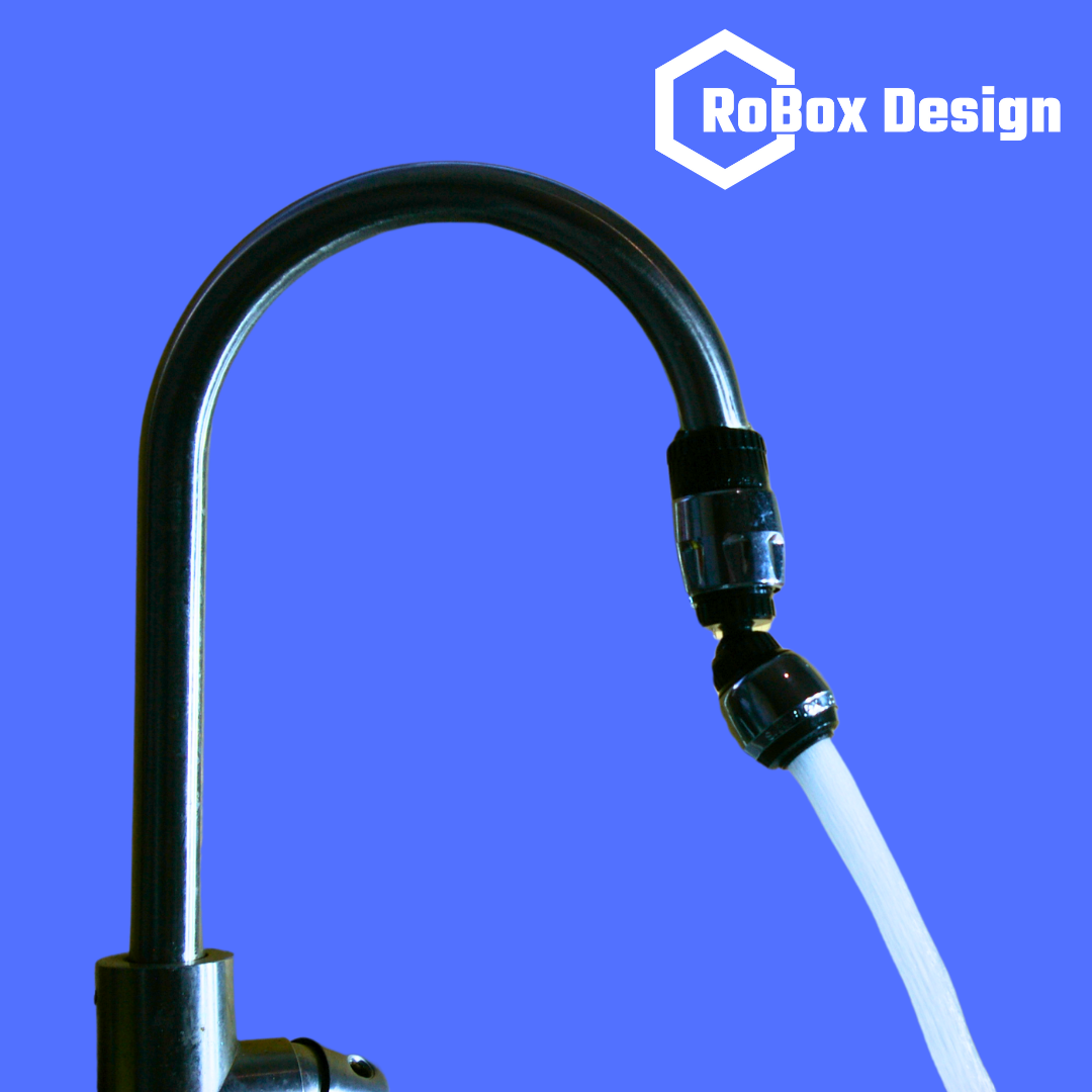 Chrome effect nozzle insert allows tap to remain functional with hose connector installed