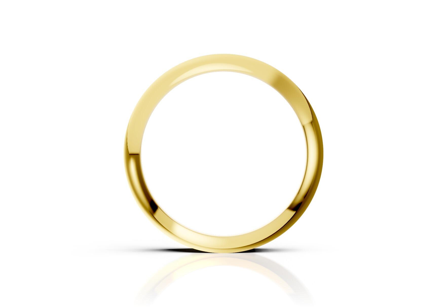 Ladies 4mm medium flat court comfort fit wedding ring 1.7mm depth in yellow gold white gold rose gold platinum palladium and argentium silver