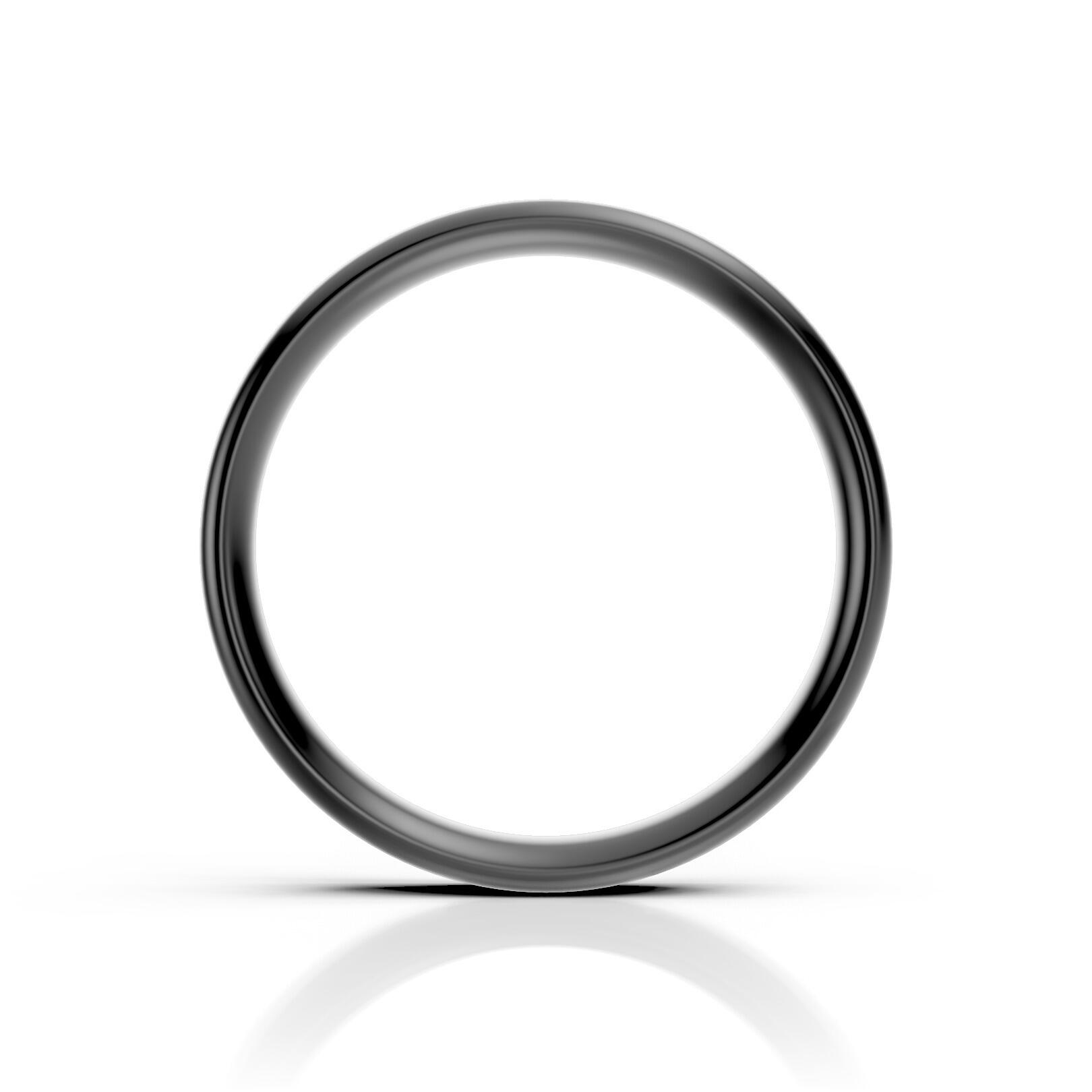 Ladies 4mm medium weight traditional court shaped wedding band in gold, platinum, palladium, silver, titanium and black zirconium with polished finish