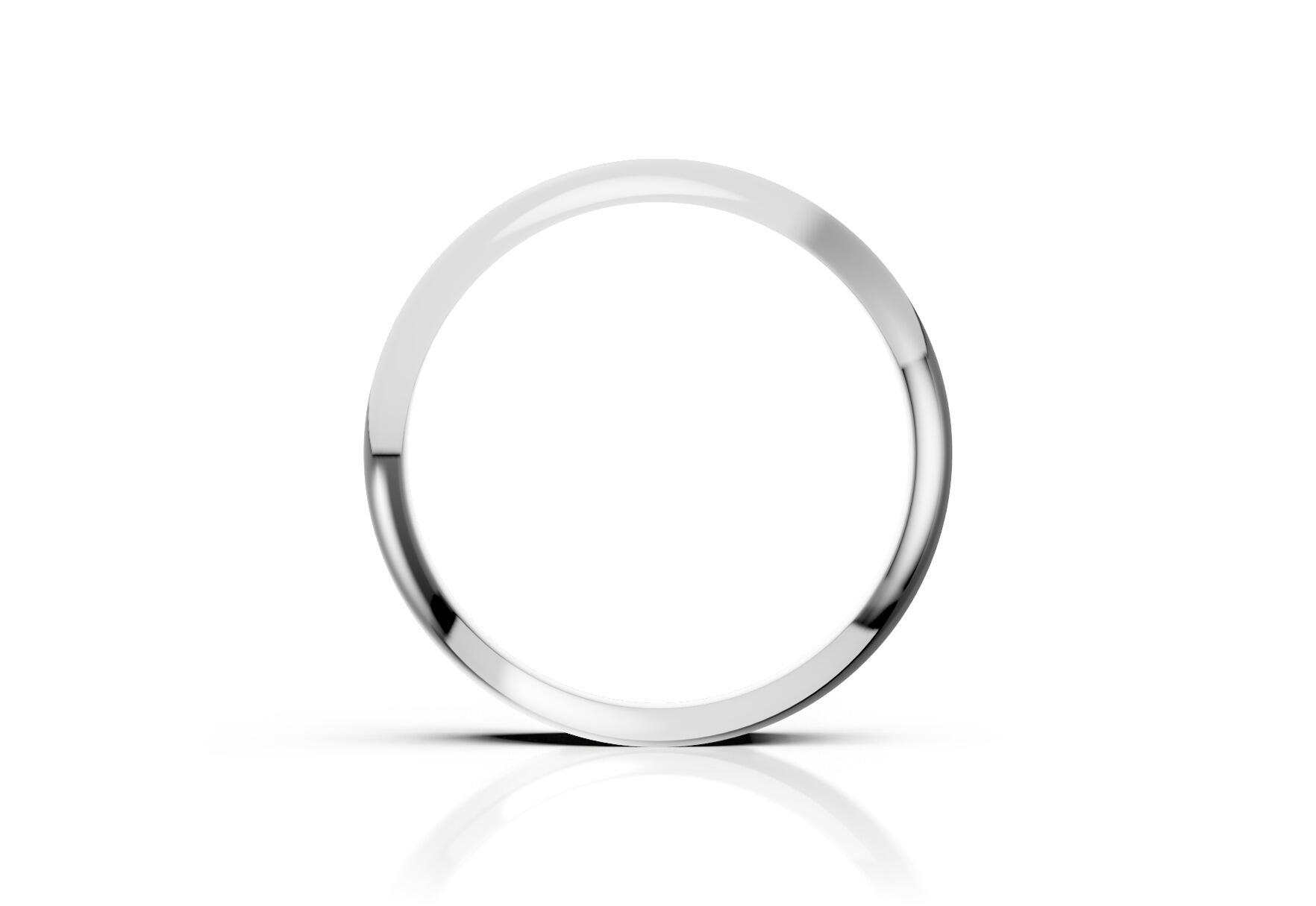 Ladies 4mm light flat court comfort fit wedding ring 1.3mm depth in yellow gold white gold rose gold platinum palladium and argentium silver
