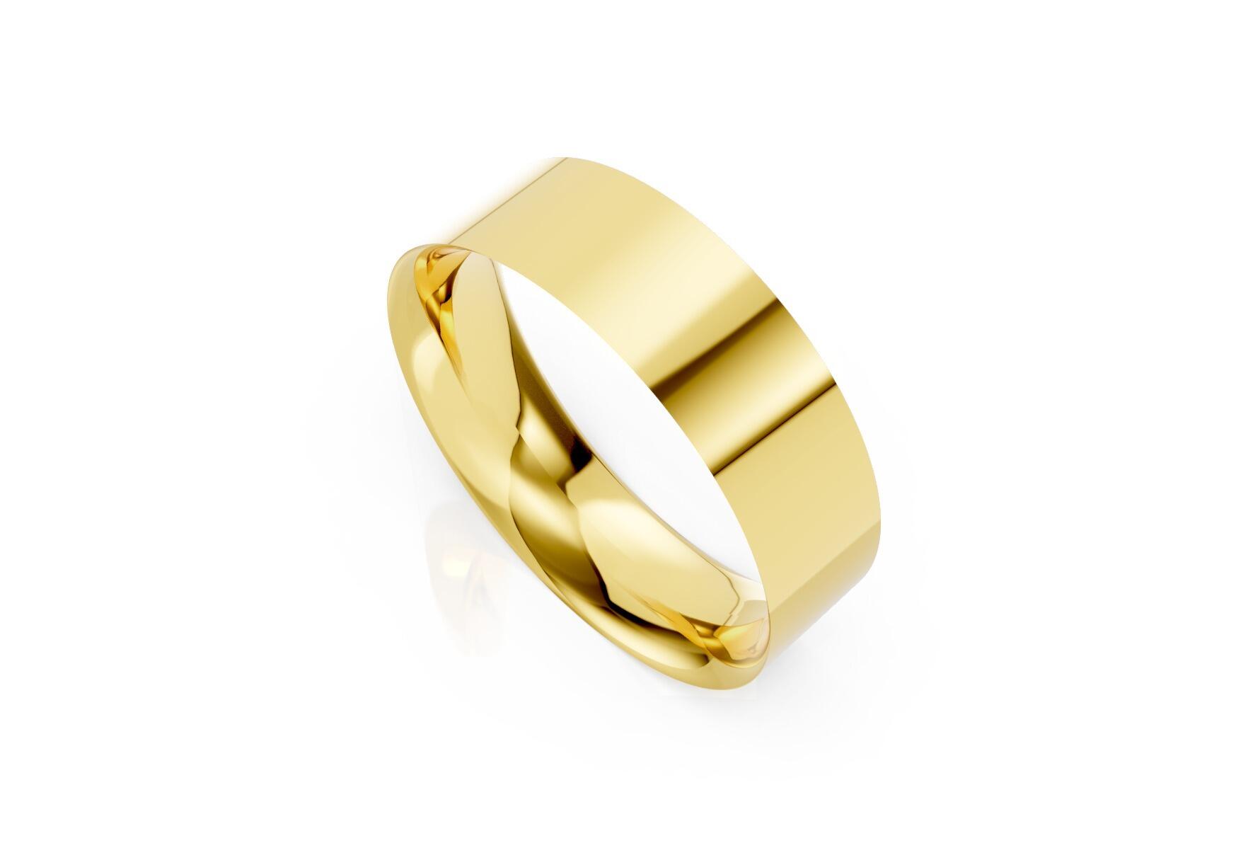 Ladies 6mm light flat court comfort fit wedding ring 1.3mm depth in yellow gold white gold rose gold platinum palladium and argentium silver