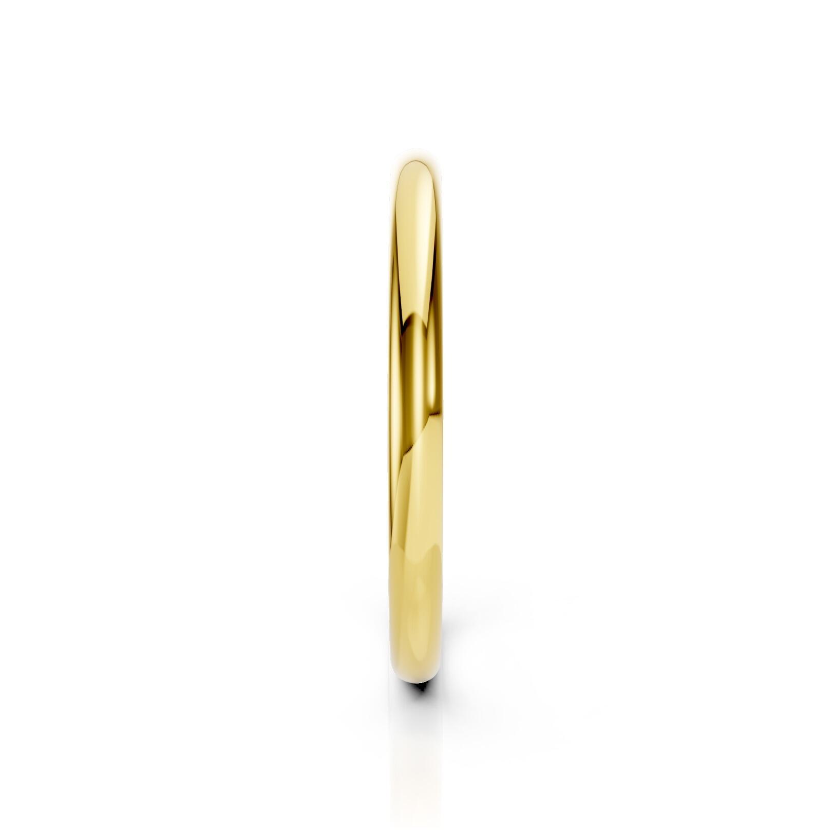 Ladies 2mm medium weight traditional court shaped wedding band in gold, platinum, palladium, silver, titanium and black zirconium with polished finish