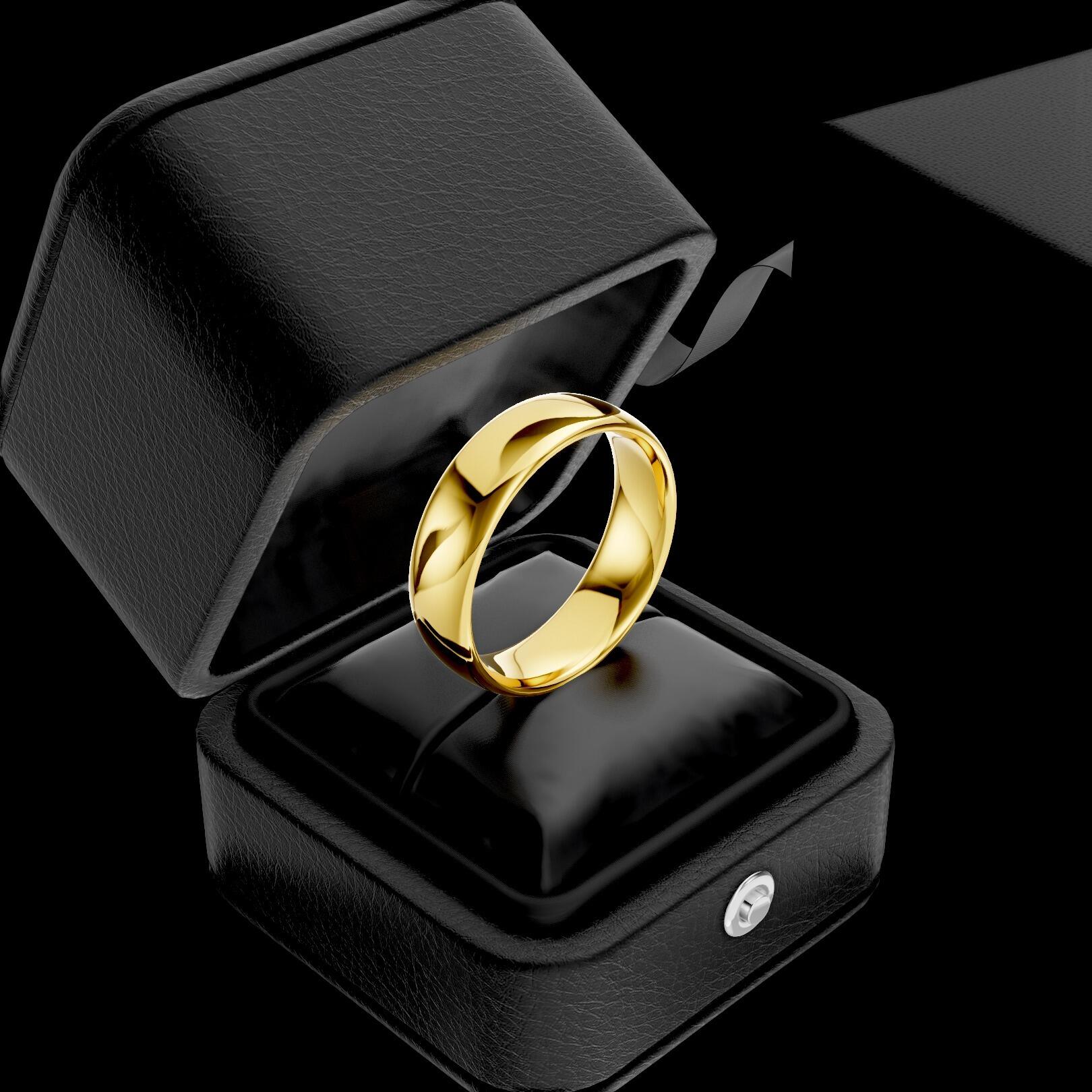 Mens 6mm medium traditional court comfort fit wedding ring 1.7mm depth in gold platinum palladium argentium silver titanium and black zirconium