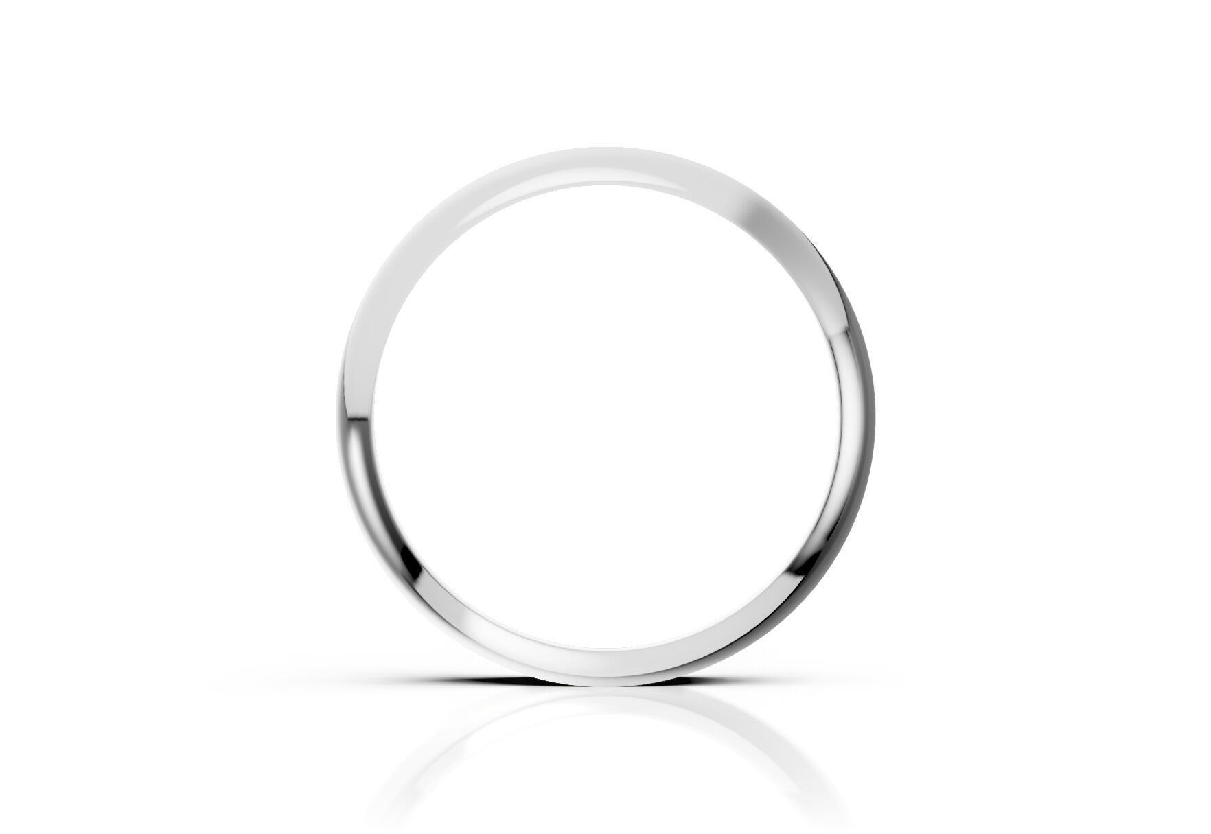 Mens 3mm light flat court comfort fit wedding ring 1.3mm depth in yellow gold white gold rose gold platinum palladium and argentium silver