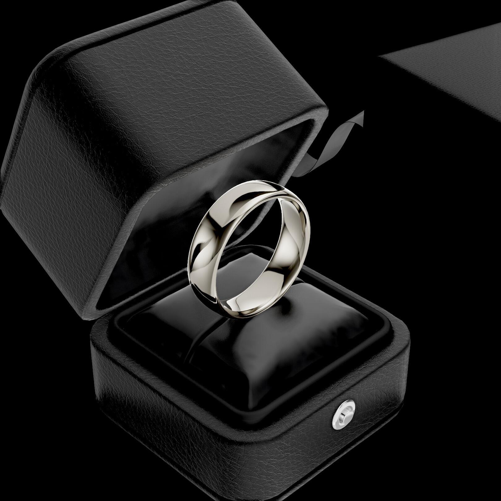 Mens 6mm medium traditional court comfort fit wedding ring 1.7mm depth in gold platinum palladium argentium silver titanium and black zirconium