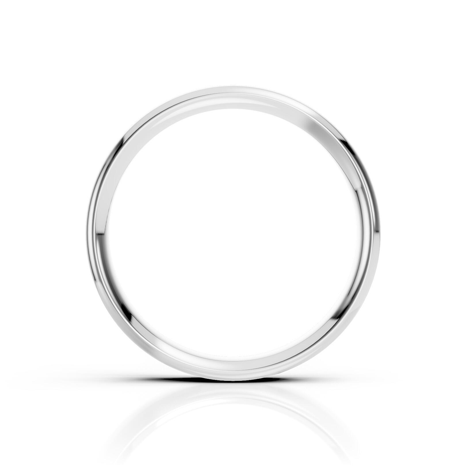 Ladies 4mm medium weight traditional court shaped wedding band in gold, platinum, palladium, silver, titanium and black zirconium with polished finish
