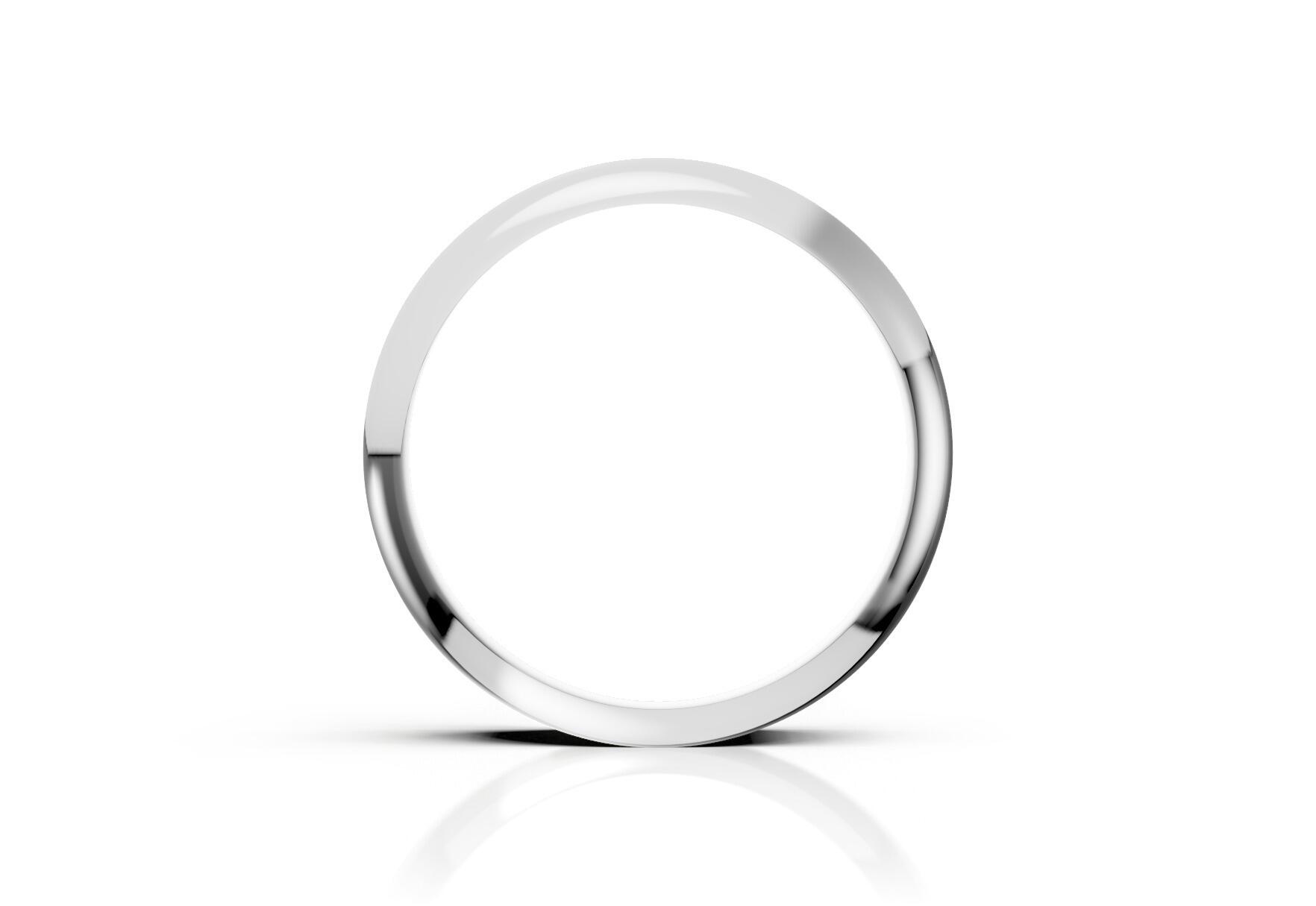 Ladies 5mm light flat court comfort fit wedding ring 1.3mm depth in yellow gold white gold rose gold platinum palladium and argentium silver