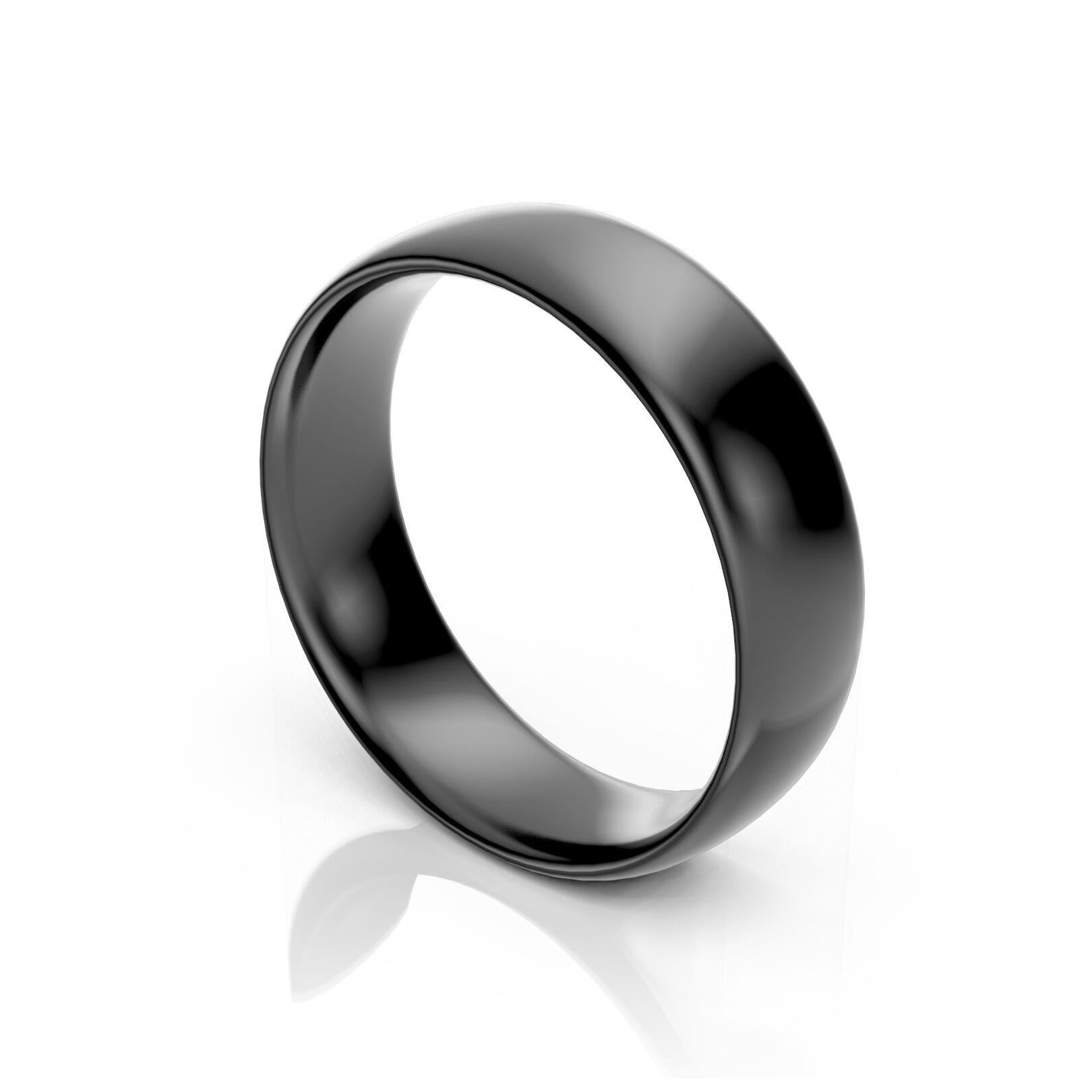 Mens 6mm medium traditional court comfort fit wedding ring 1.7mm depth in gold platinum palladium argentium silver titanium and black zirconium