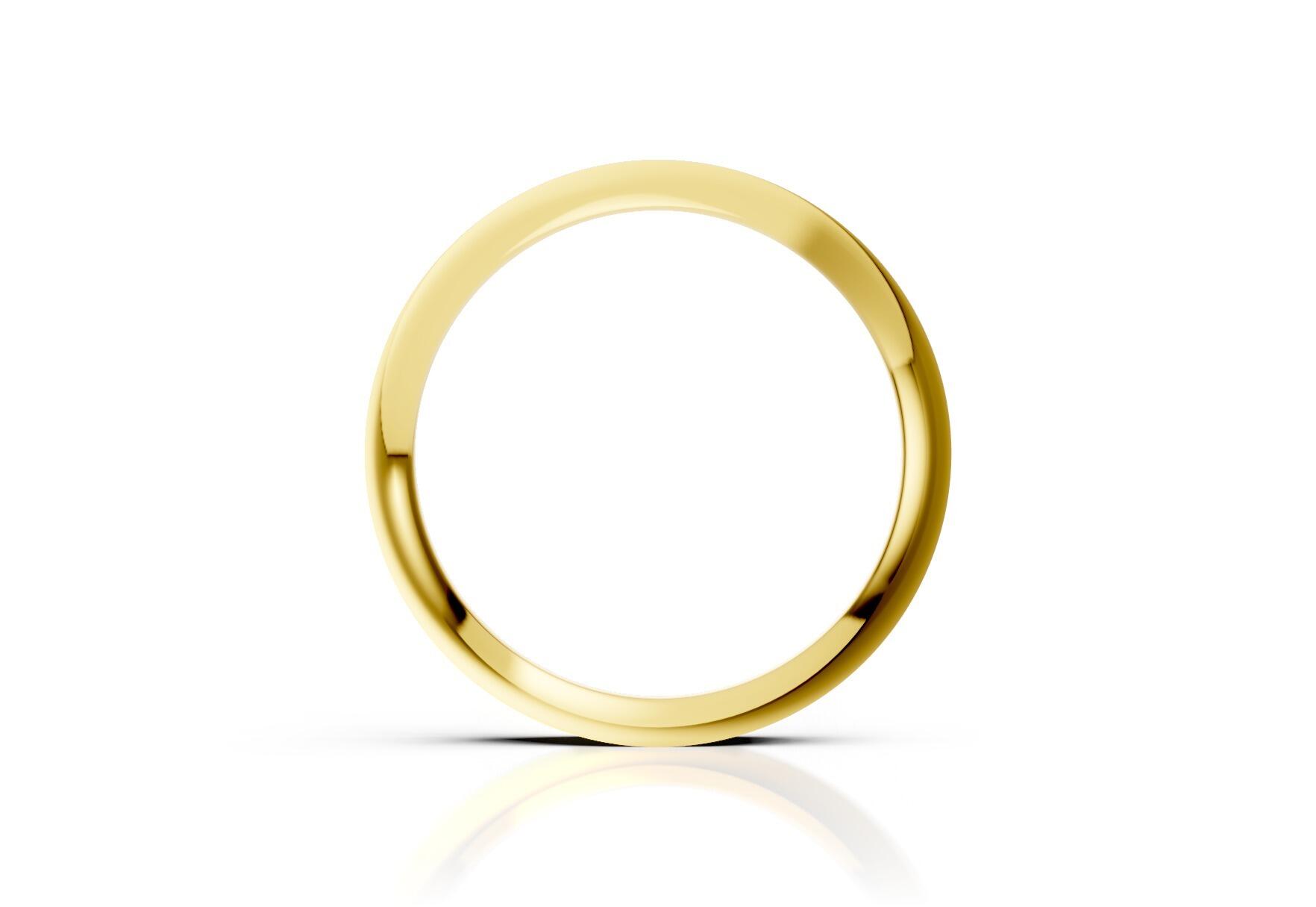 Ladies 3mm medium flat court comfort fit wedding ring 1.7mm depth in yellow gold white gold rose gold platinum palladium and argentium silver