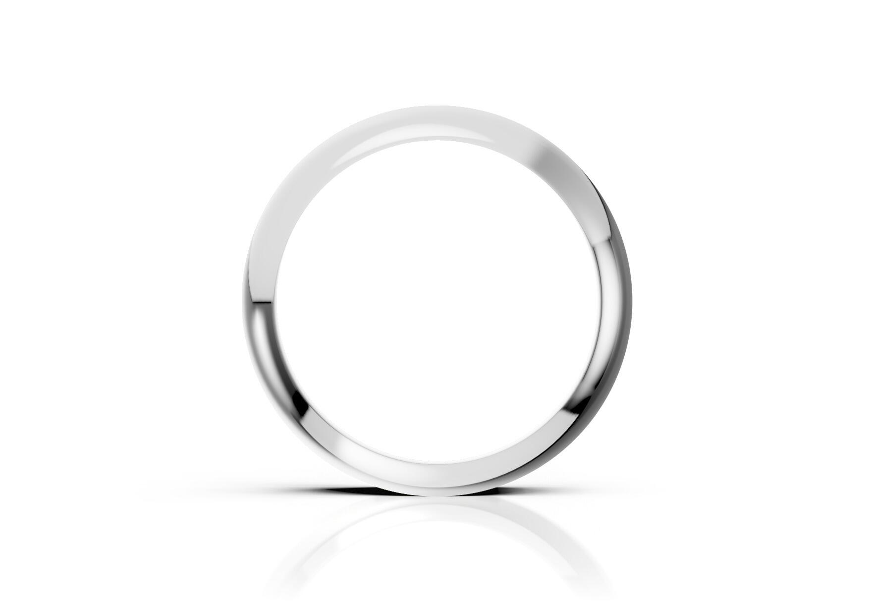 Mens 4mm medium flat court comfort fit wedding ring 1.7mm depth in yellow gold white gold rose gold platinum palladium and argentium silver