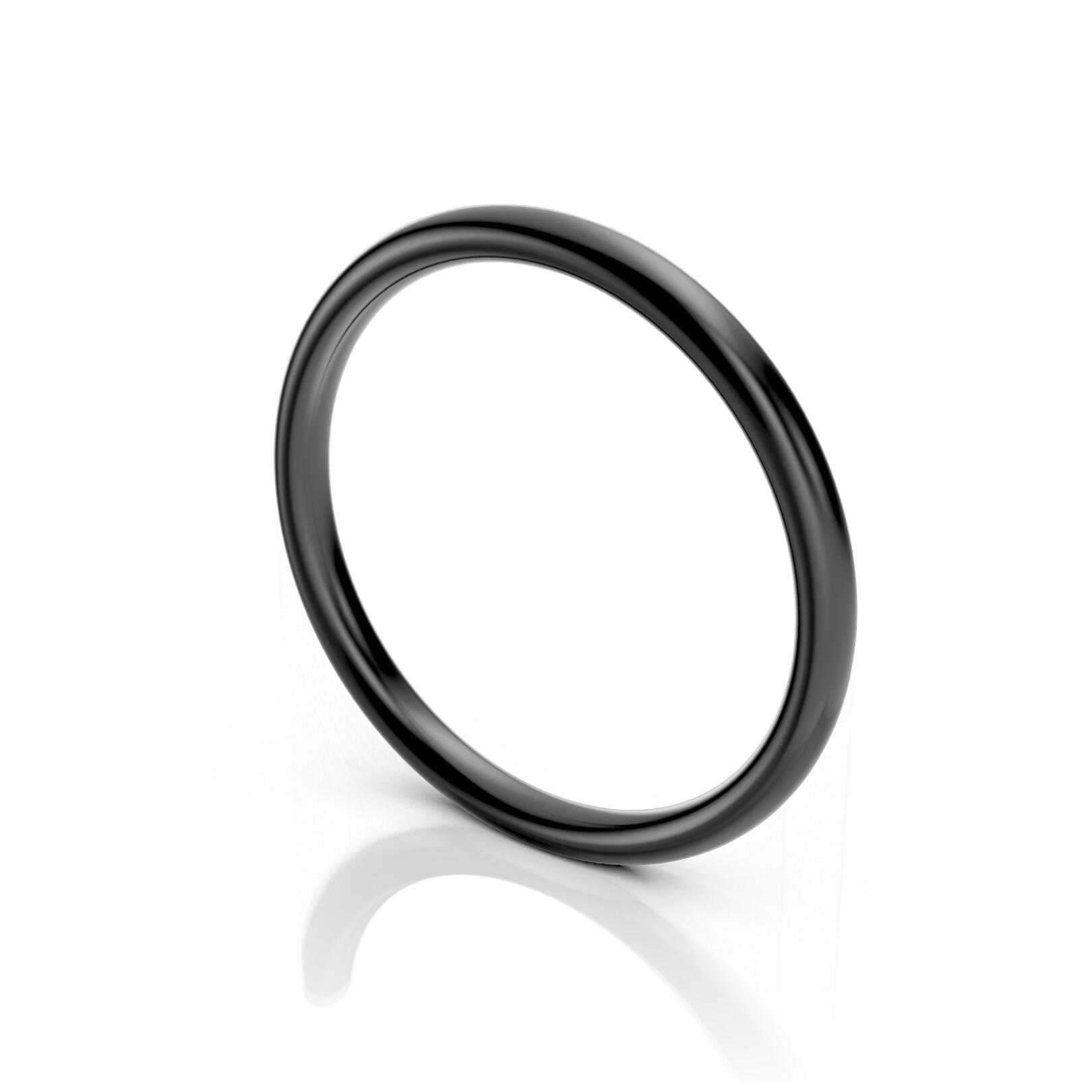 Ladies 2mm medium weight traditional court shaped wedding band in gold, platinum, palladium, silver, titanium and black zirconium with polished finish