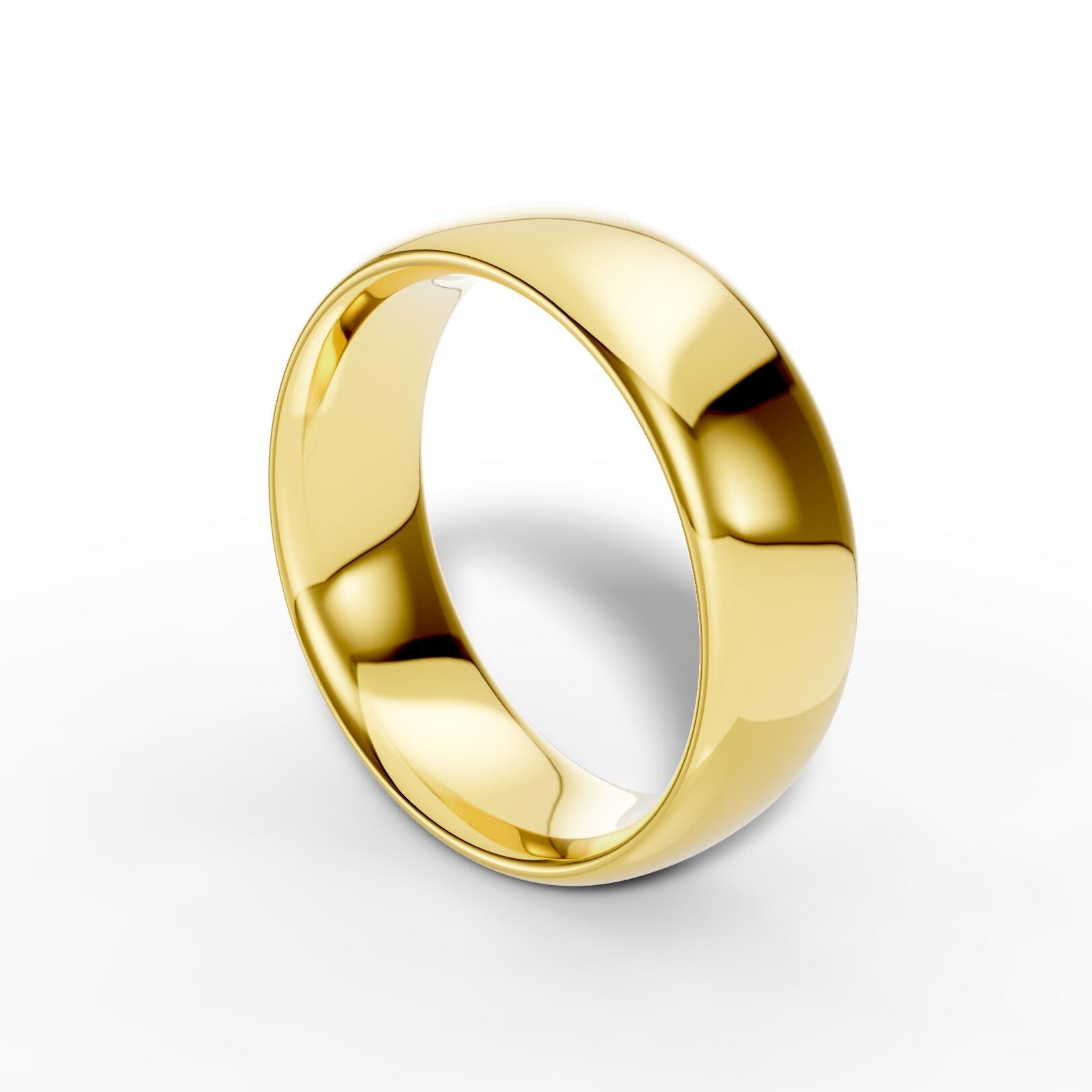 Ladies 7mm heavy traditional court comfort fit wedding ring 2.1mm depth in gold platinum palladium silver titanium and black zirconium